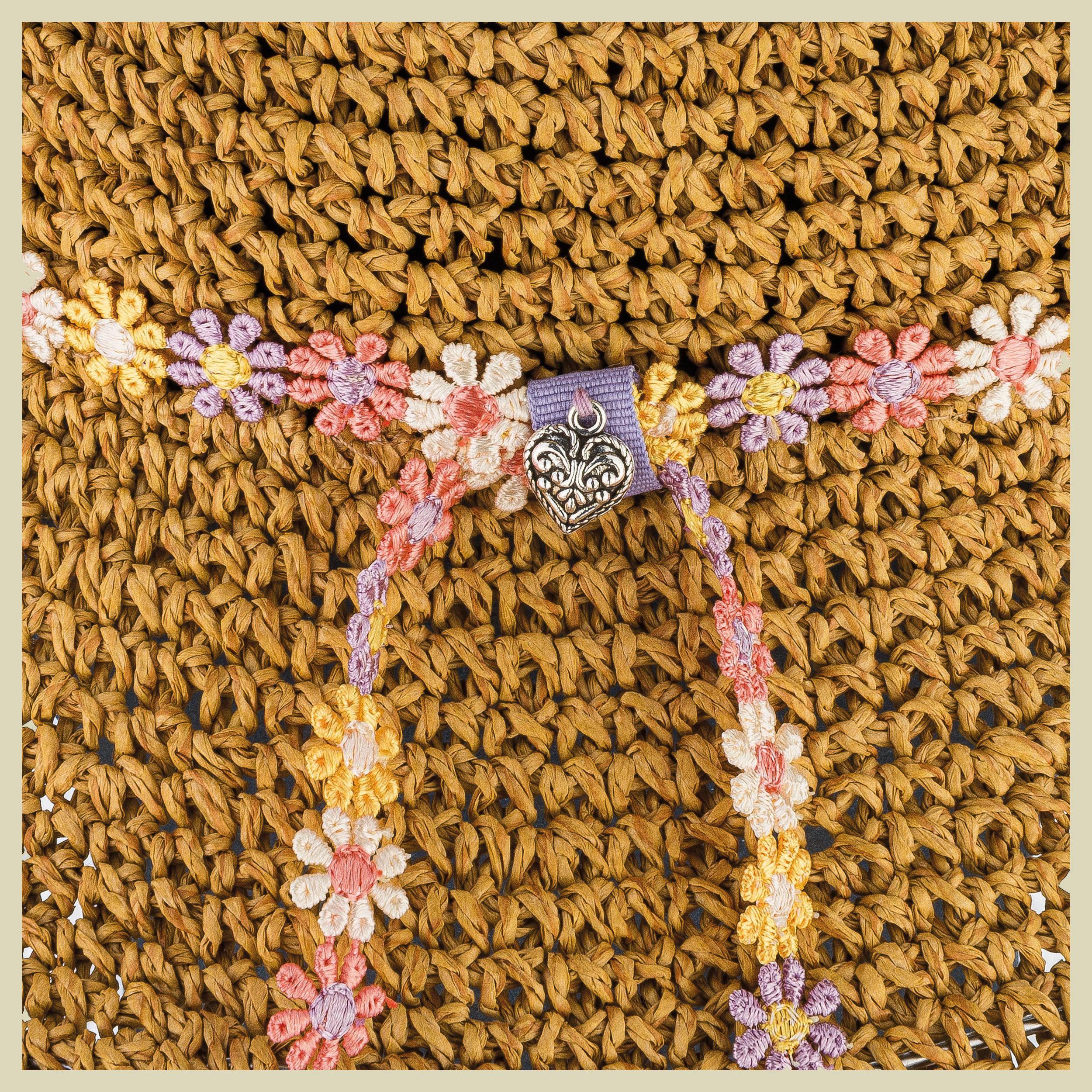 P.A.C. Lilen Bucket Straw Hat Women S/M beige - blumen - dark beige - flower ribbon