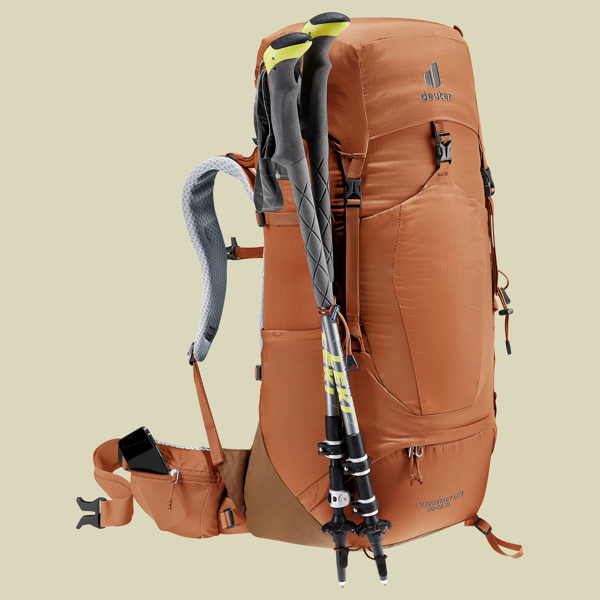 Aircontact Lite 35 + 10 SL Women orange 35 L + 10 L - pecan-mocha