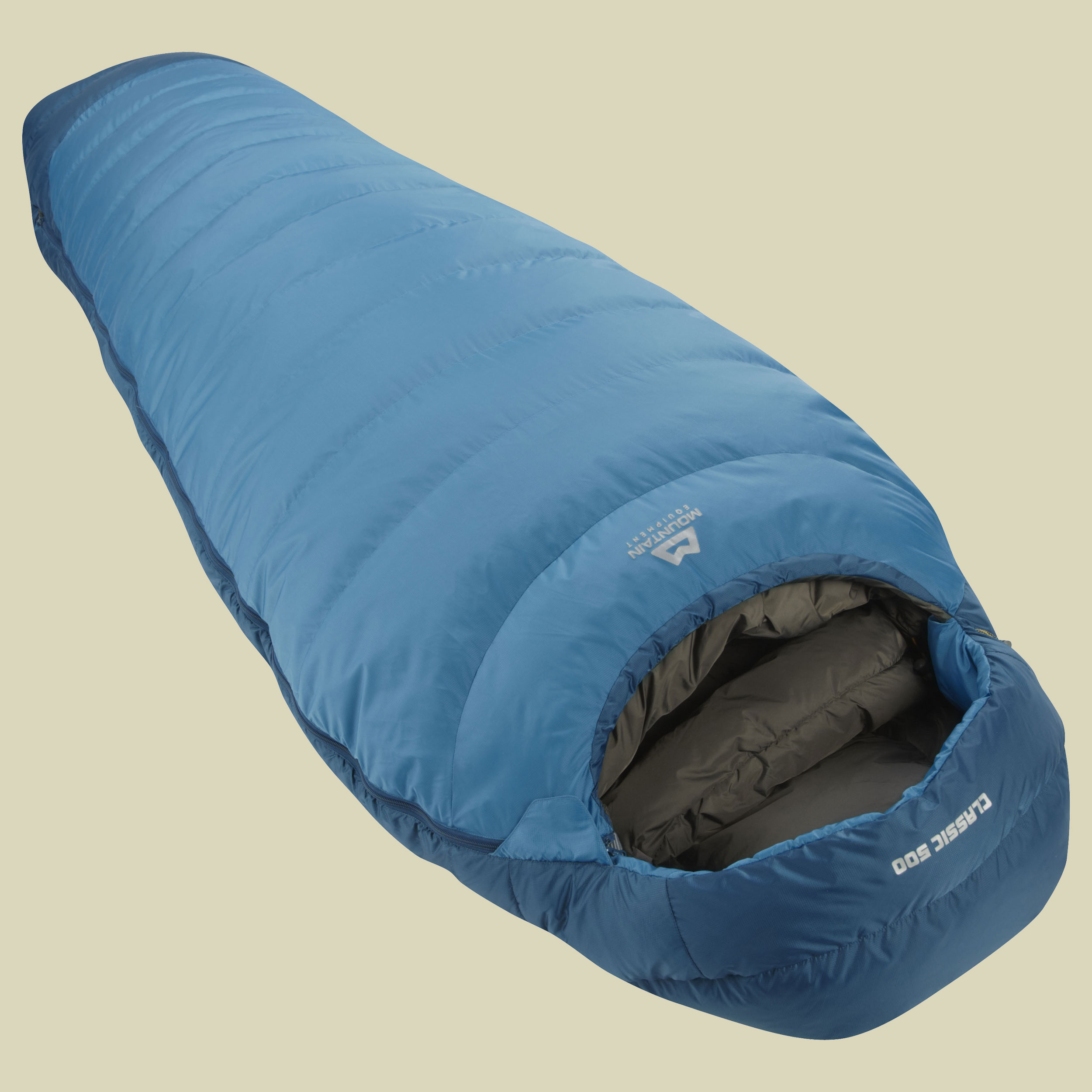 Classic 500 bis Körpergröße Schlafsack XL 200 cm cm Farbe Neptune-Nautilus, Reißverschluss Schlafsack rechts