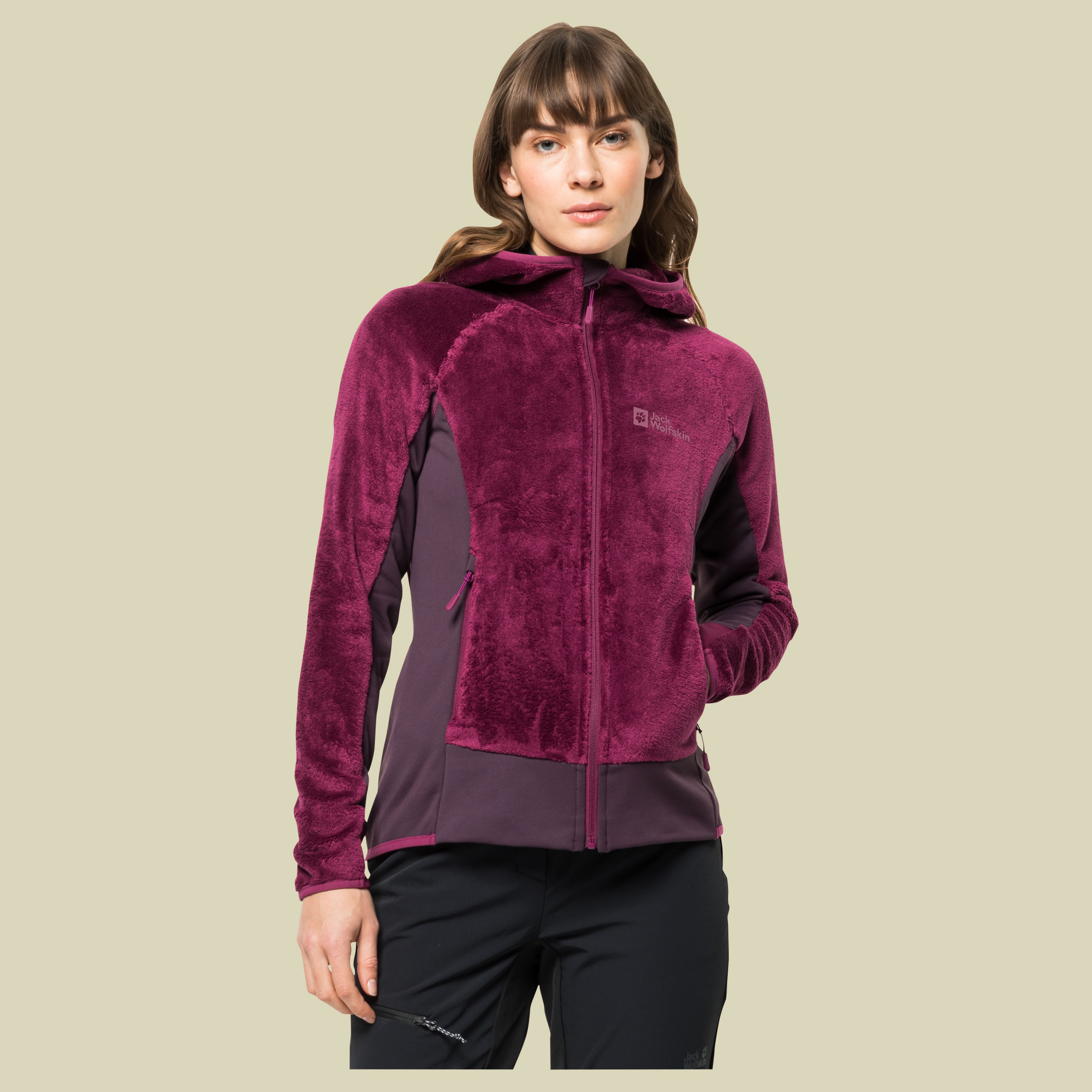 Rotwand Hooded FZ Women Größe L  Farbe wild berry