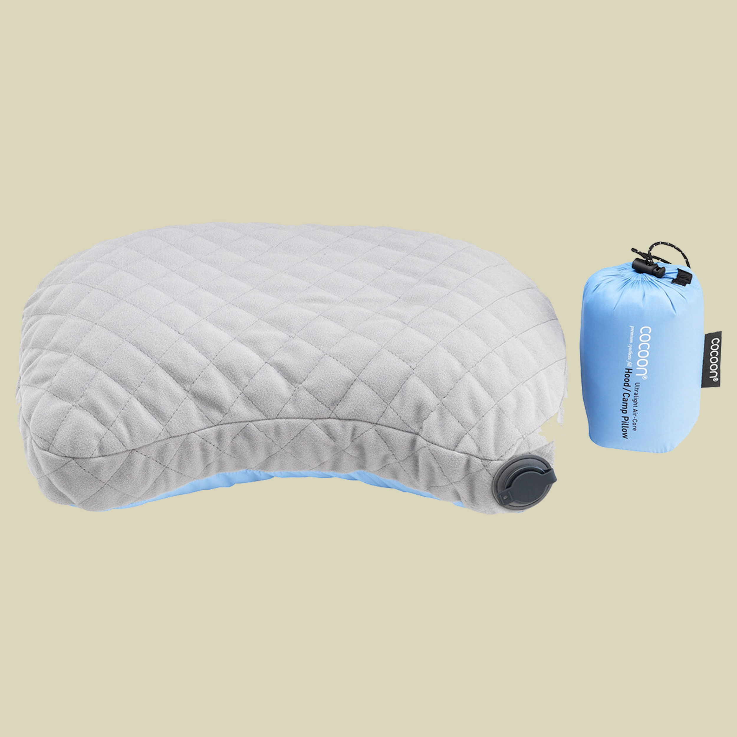 Air-Core Pillow ultra light light blue/grey 38 x 28 x 9 cm