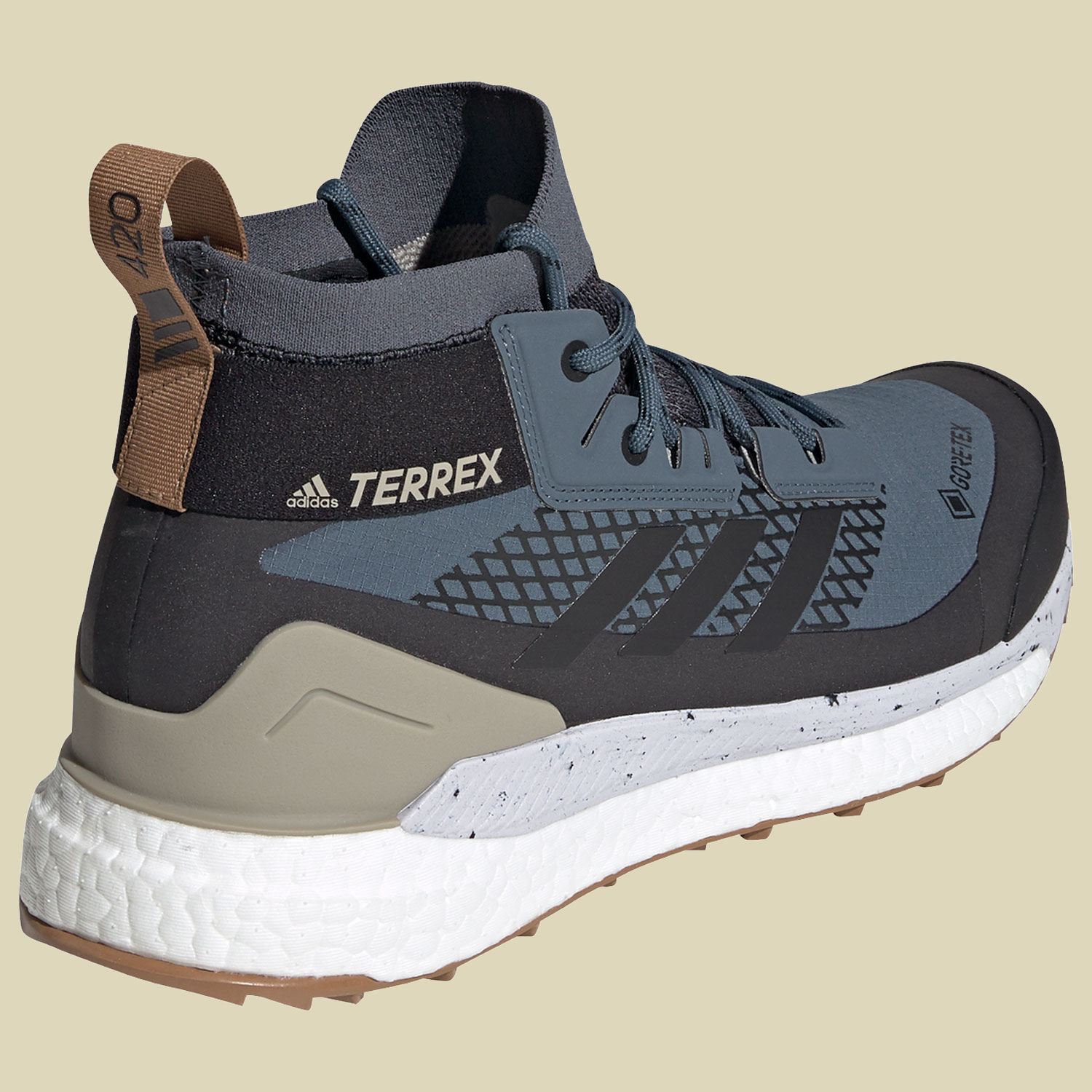 Terrex Free Hiker GTX Men Größe UK 8,5 Farbe legacy blue/core black/raw desert