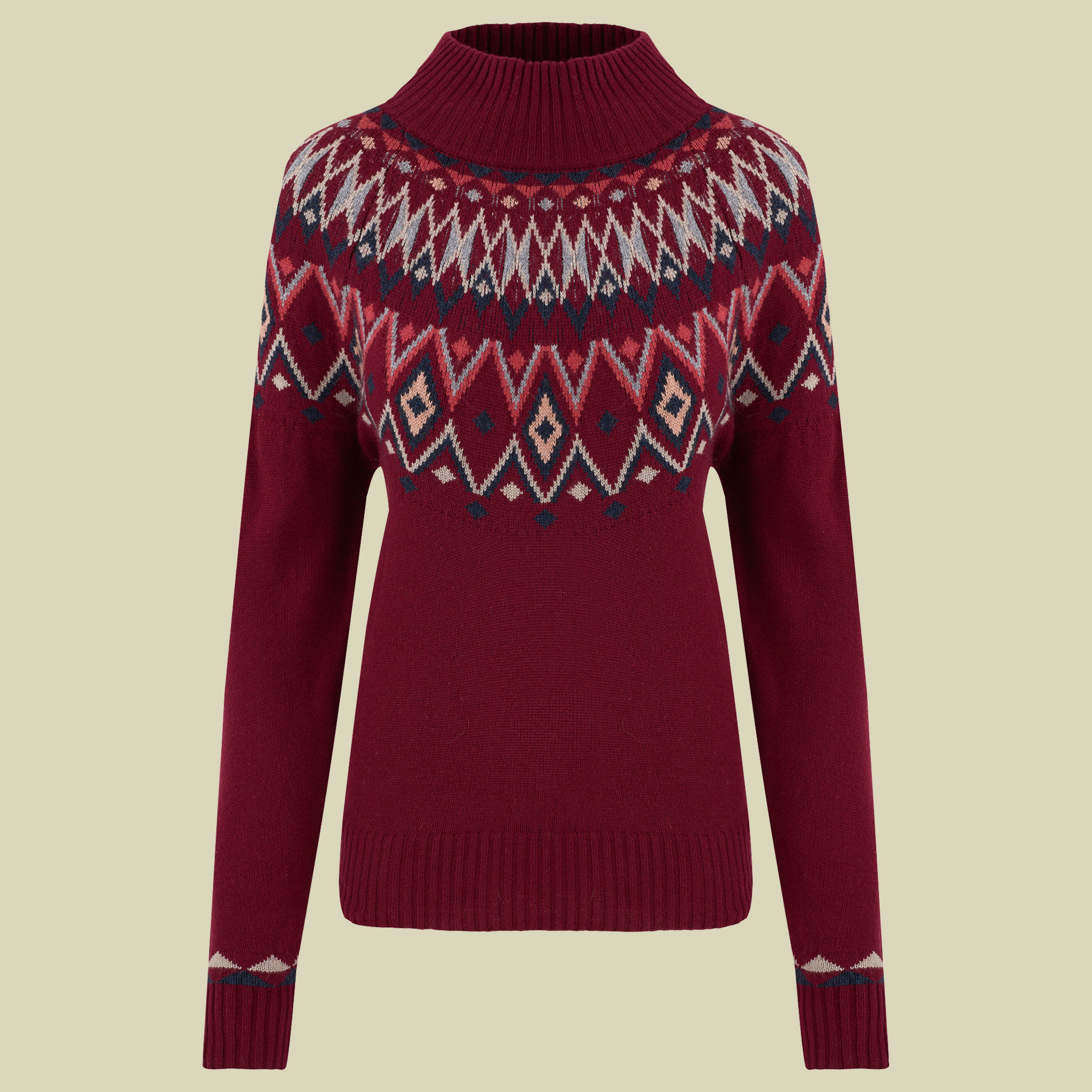 Indu Eco Mock Neck Women Größe L  Farbe beet red