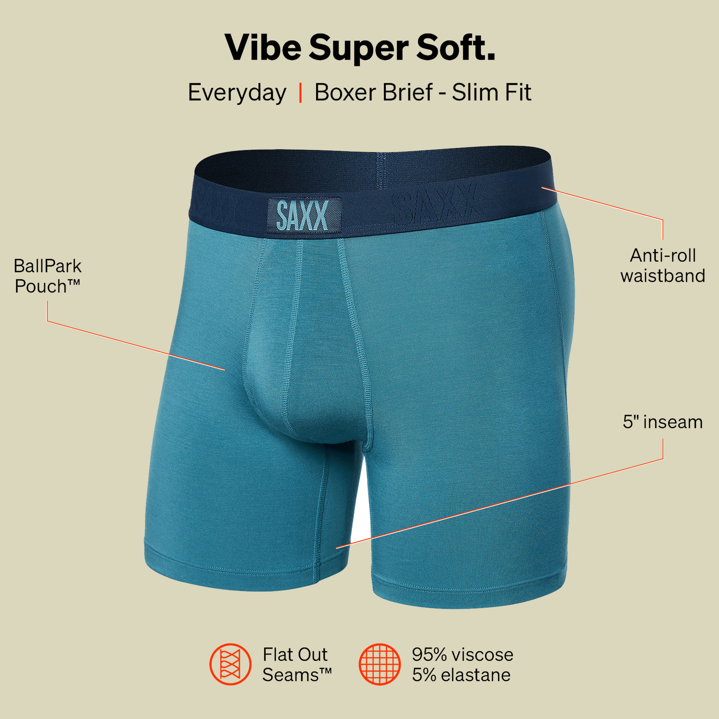 Vibe Super Soft Boxer Brief hellblau S - hydro blue