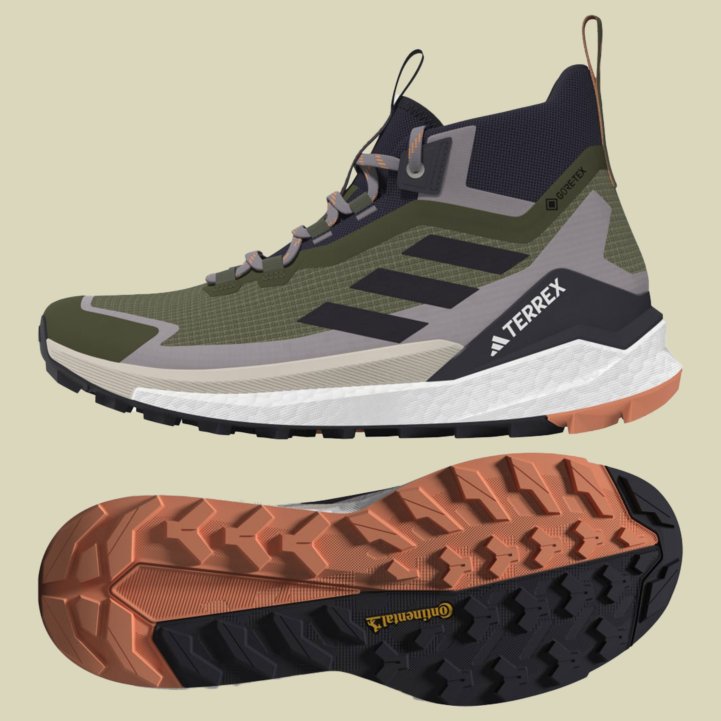 Terrex Free Hiker 2 GTX Women mehrfarbig UK 5,5 - olive strata/aurora black/amber tint