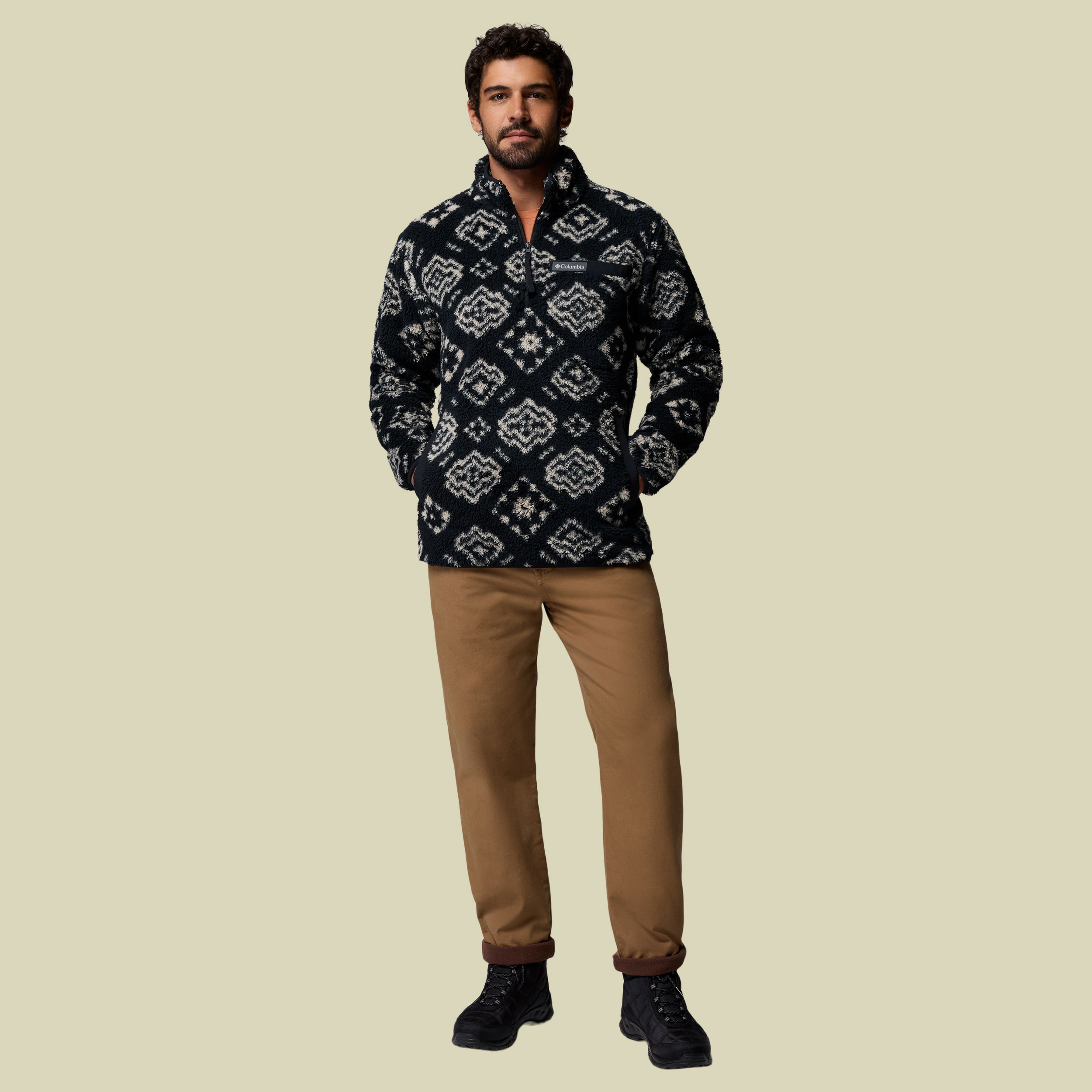 Rugged Ridge High Pile Half Zip Men XL schwarz1 - black checked out, black