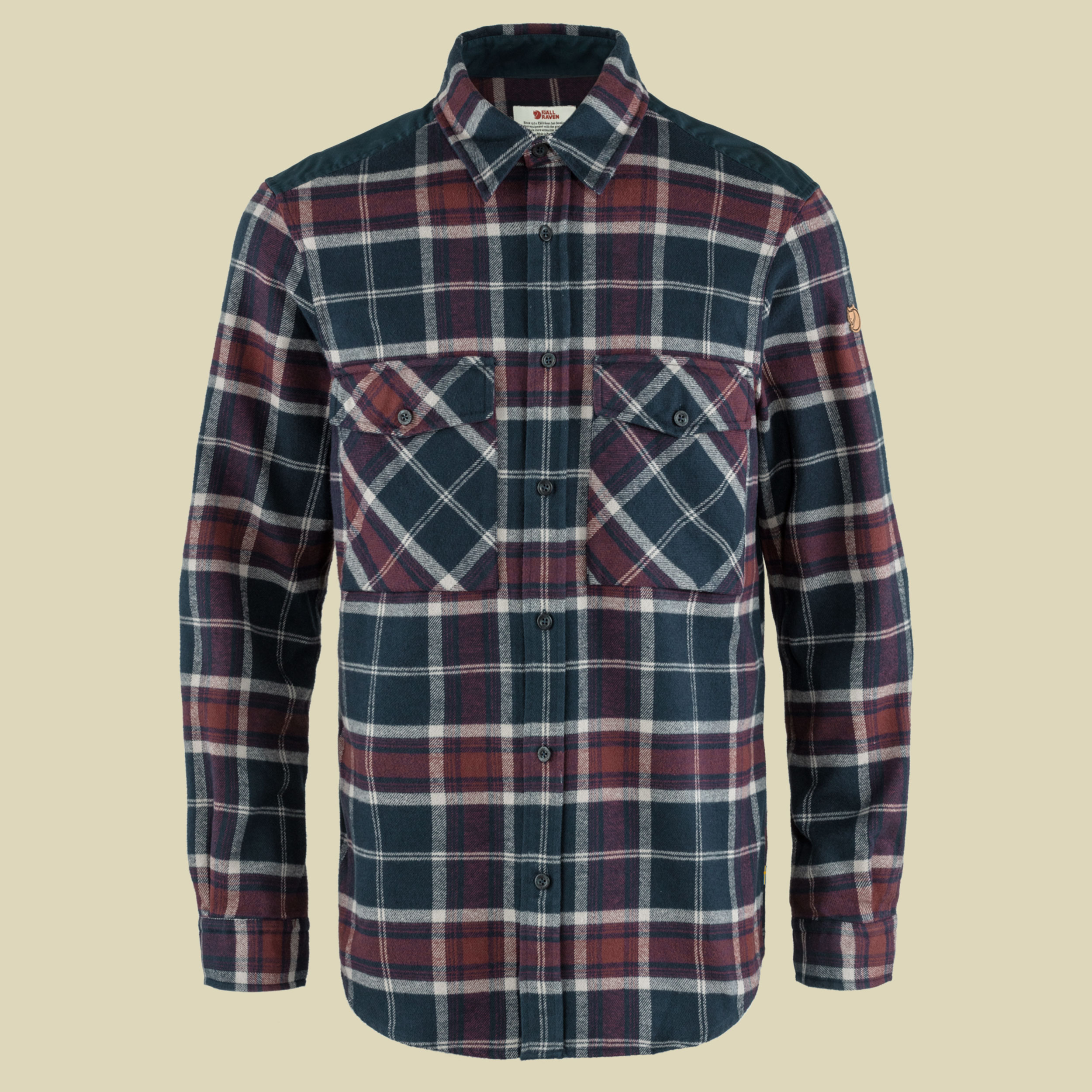 Övik Twill Shirt Men Größe XXL Farbe dark navy/dark garnet