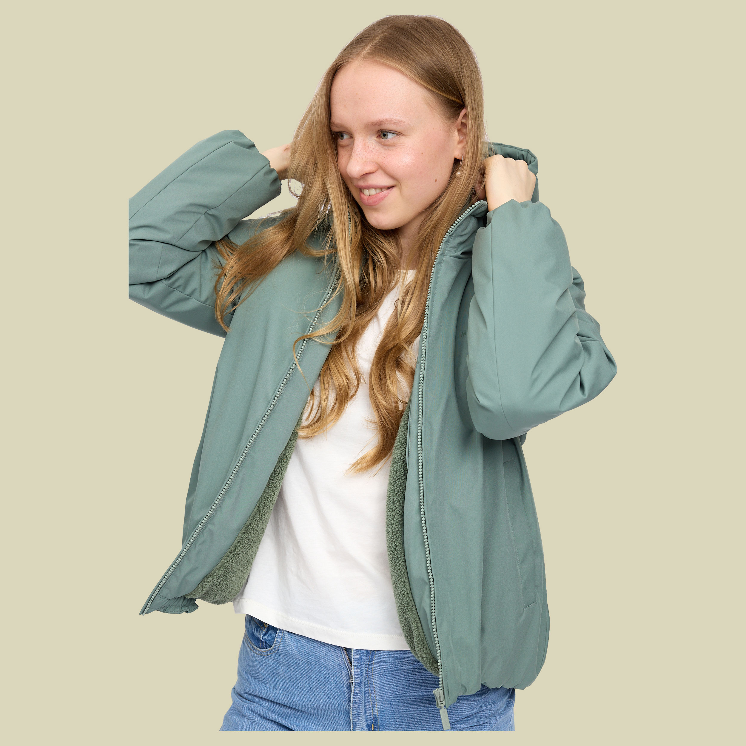 Basic Padded Jacket Women S grün - Farbe jade
