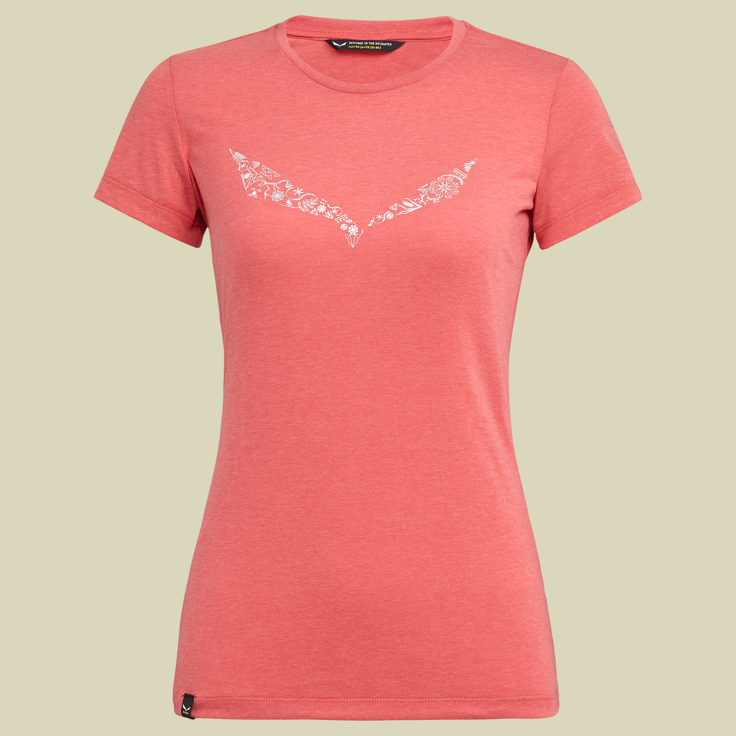 Solid Dri-Release W S/S Tee Women Größe 40 Farbe rouge red melange