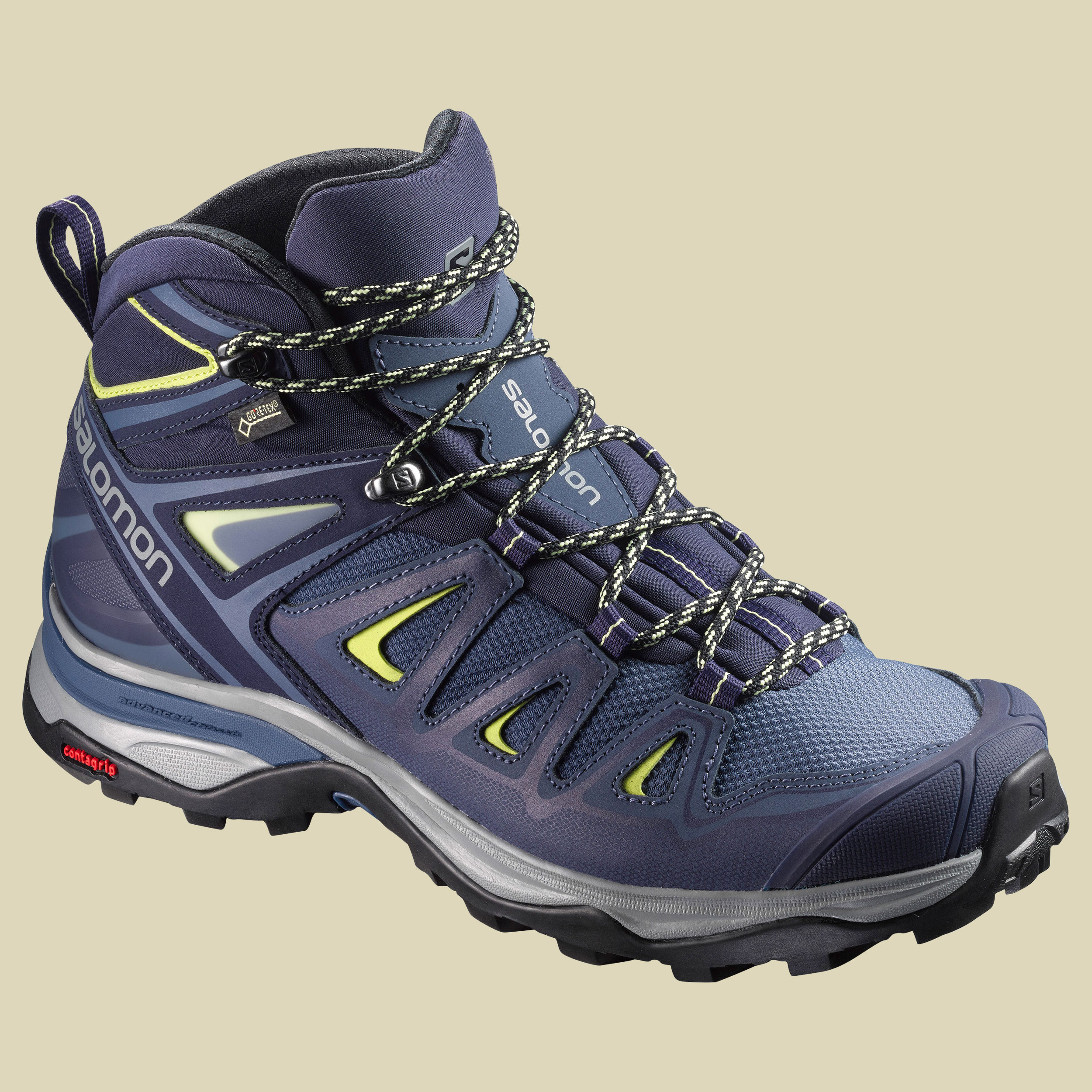 X Ultra 3 Mid GTX Women Größe UK 5 Farbe crown blue/evening blue/sunny lime