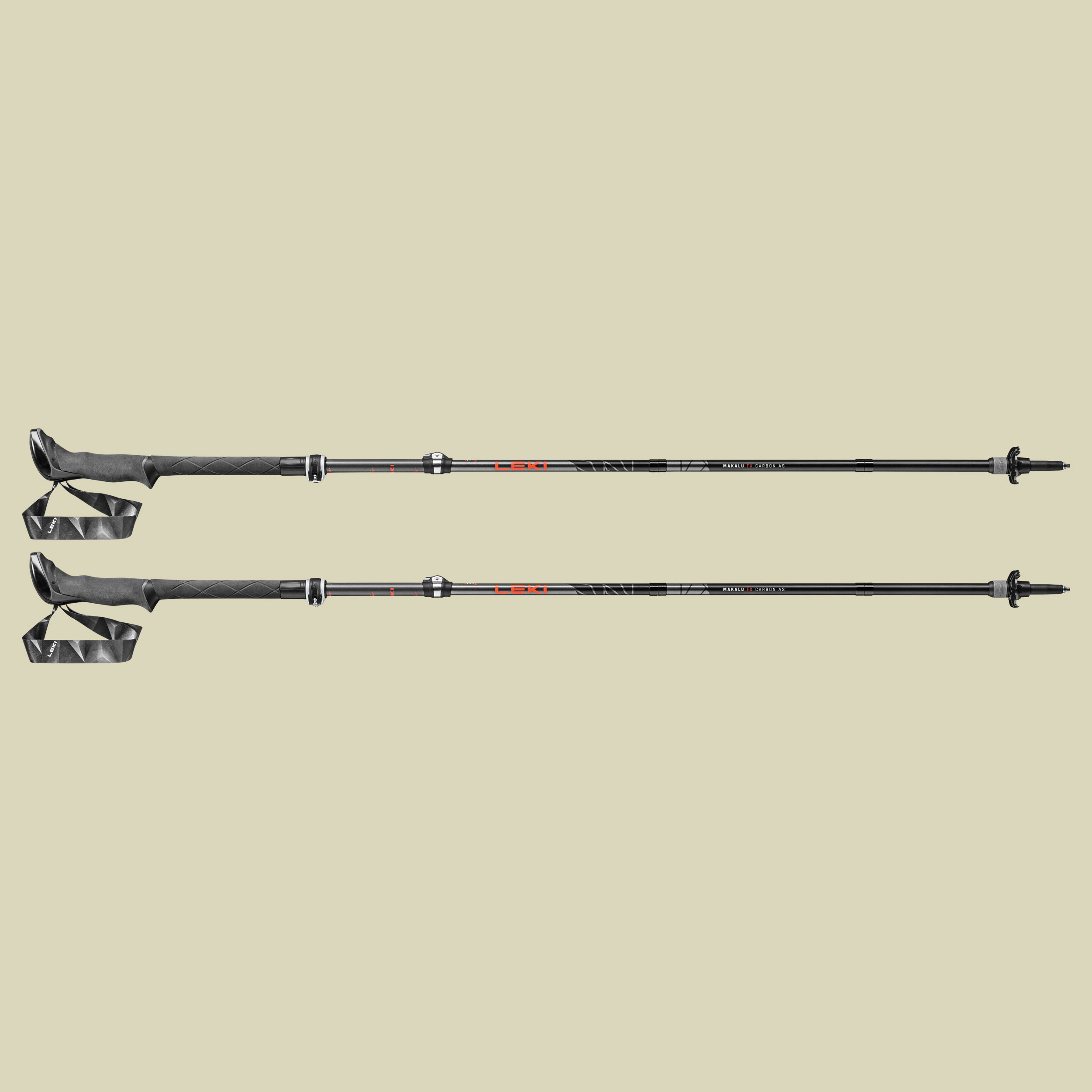 Makalu FX Carbon AS Länge 110 - 130 cm Farbe light anthracite - bright red - black