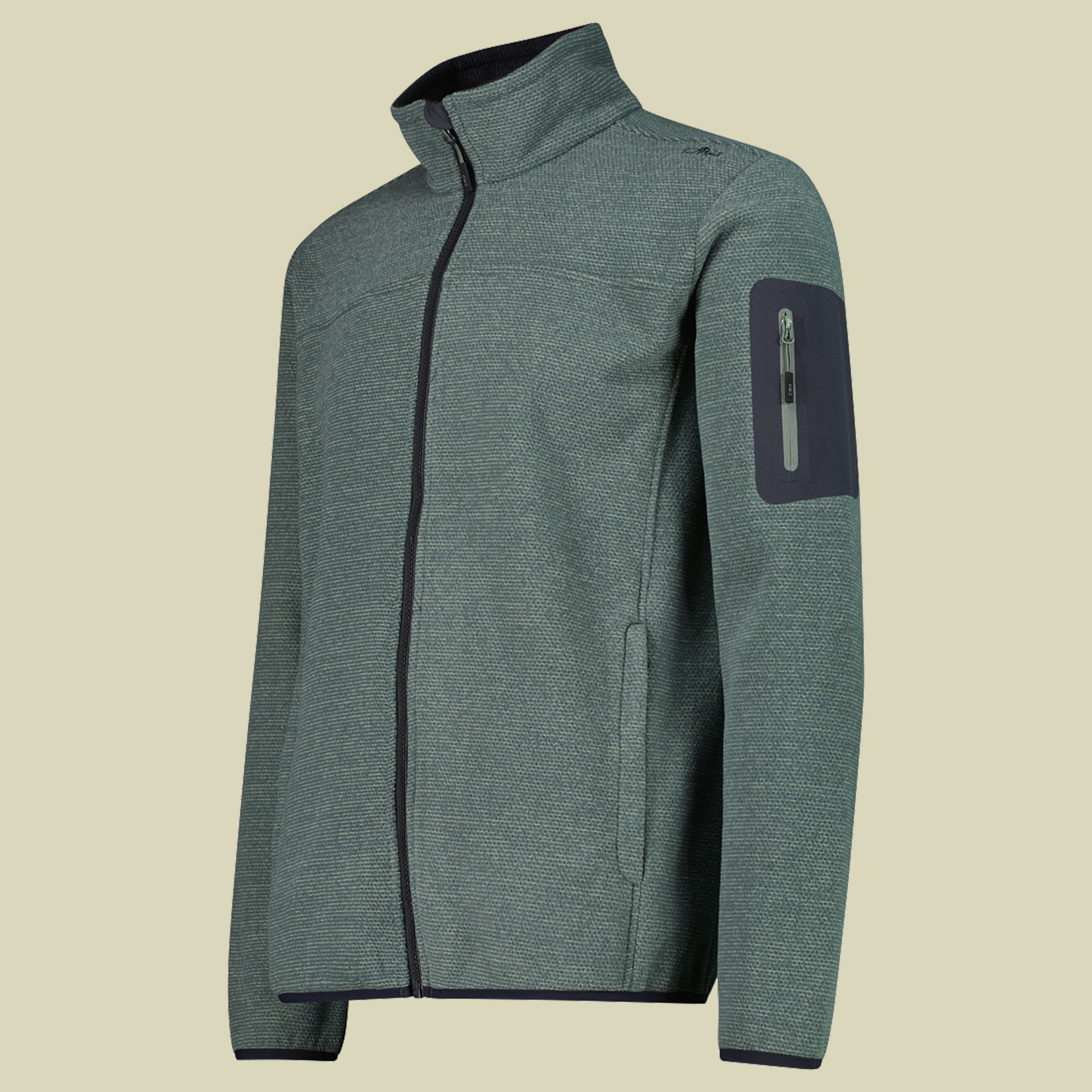 Man Jacket Knitted Jacquard 38H2237 grün 58 - Farbe musk