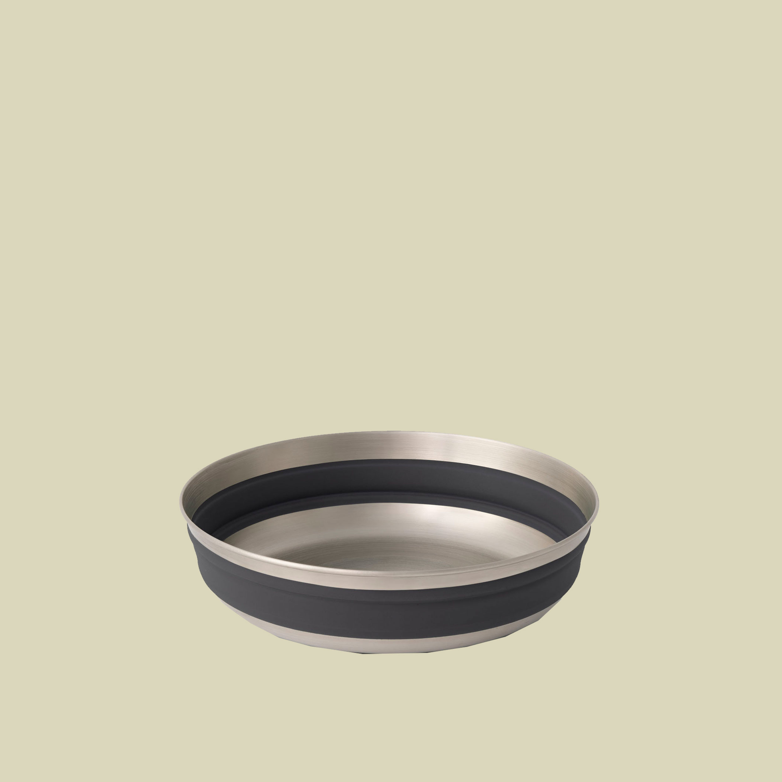 Detour Stainless Steel Collapsible Bowl L grau - Farbe beluga grey
