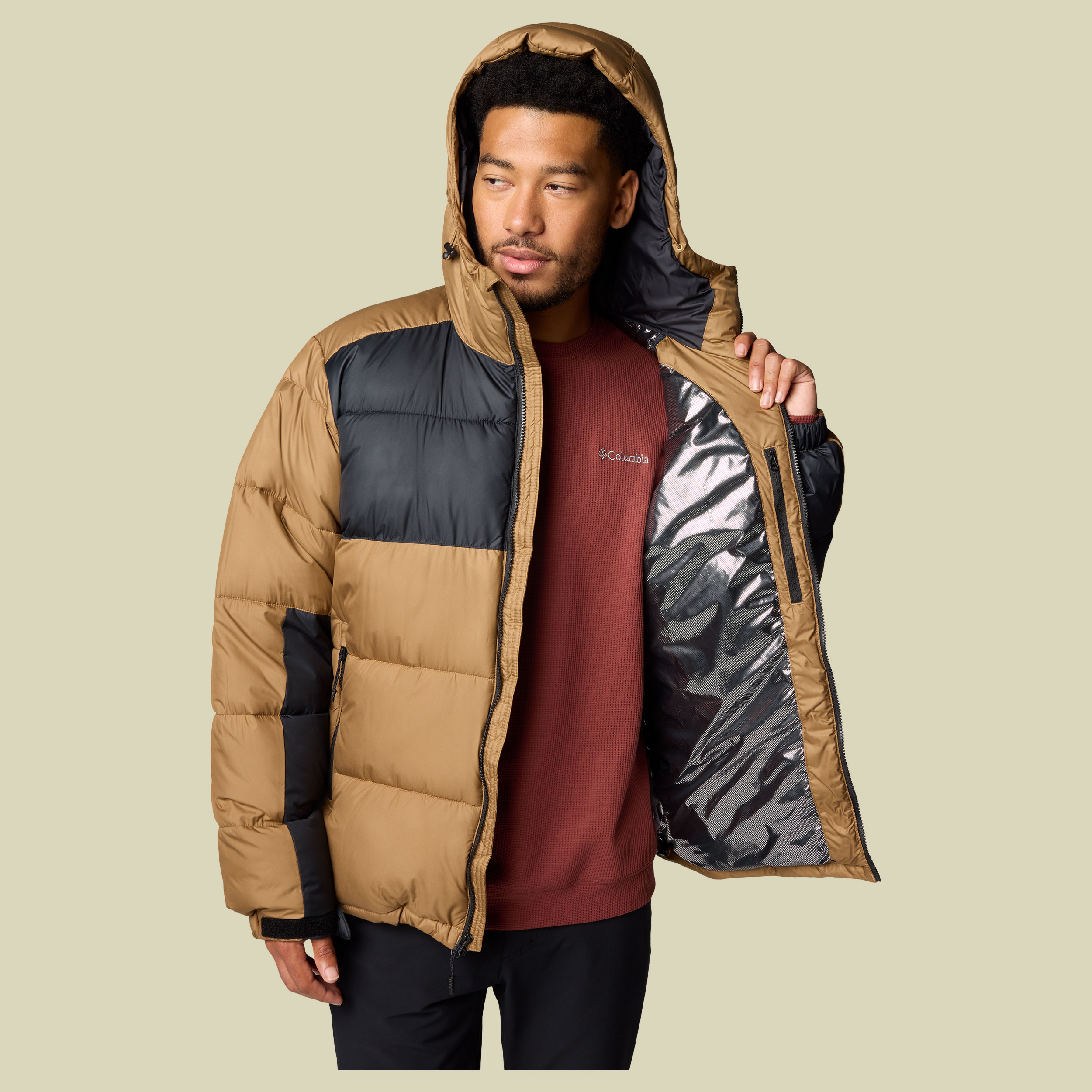 Pike Lake II Hooded Jacket Men mehrfarbig S - Farbe delta, black