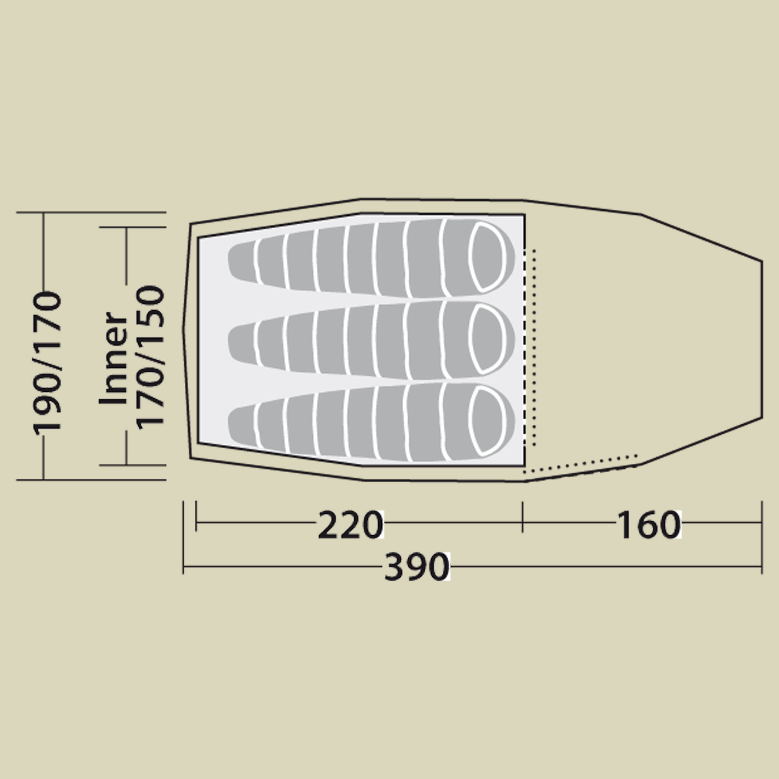 Pioneer 3EX 2022 3-Personenzelt Farbe: red