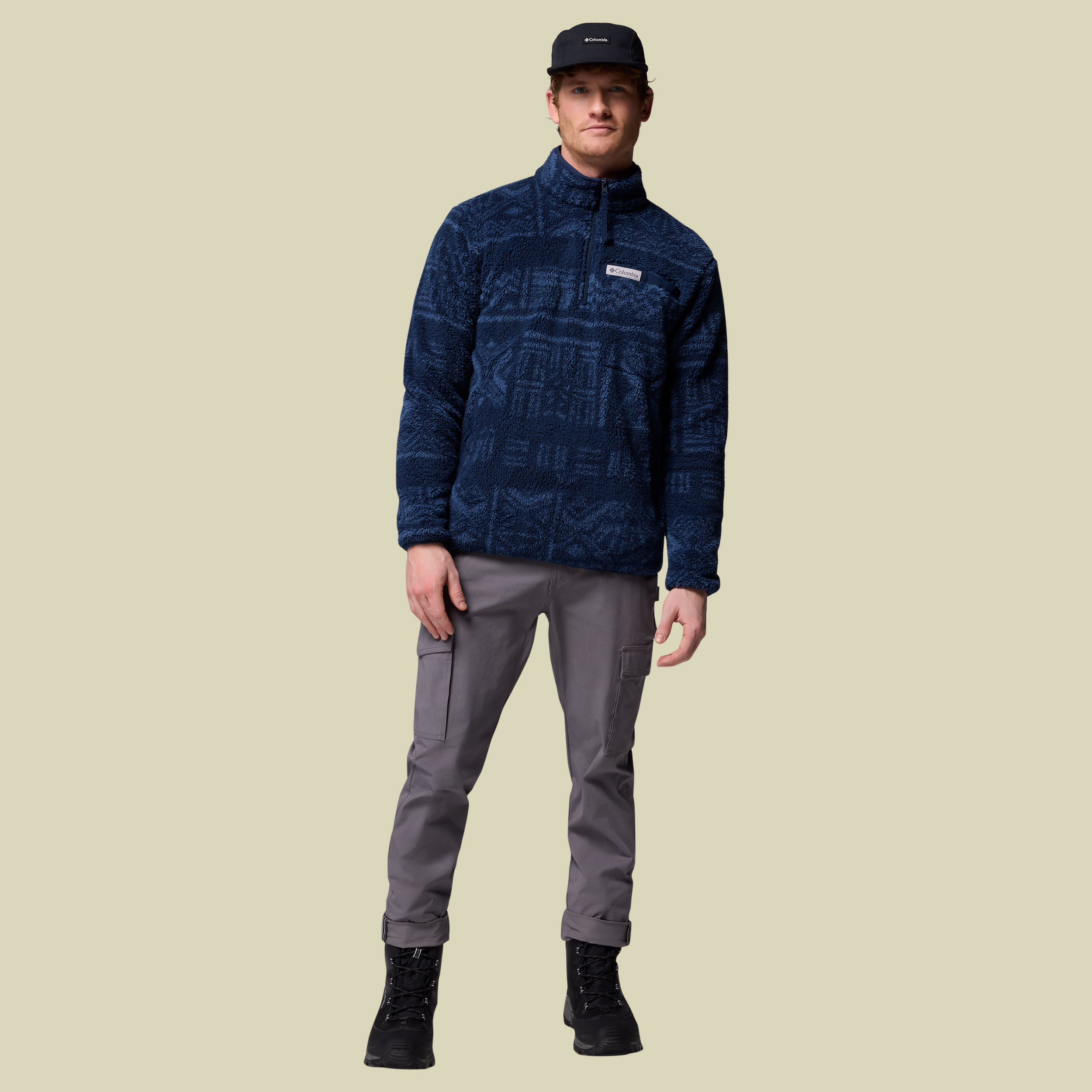 Rugged Ridge High Pile Half Zip Men XL blau - Farbe coll navy deschutes days