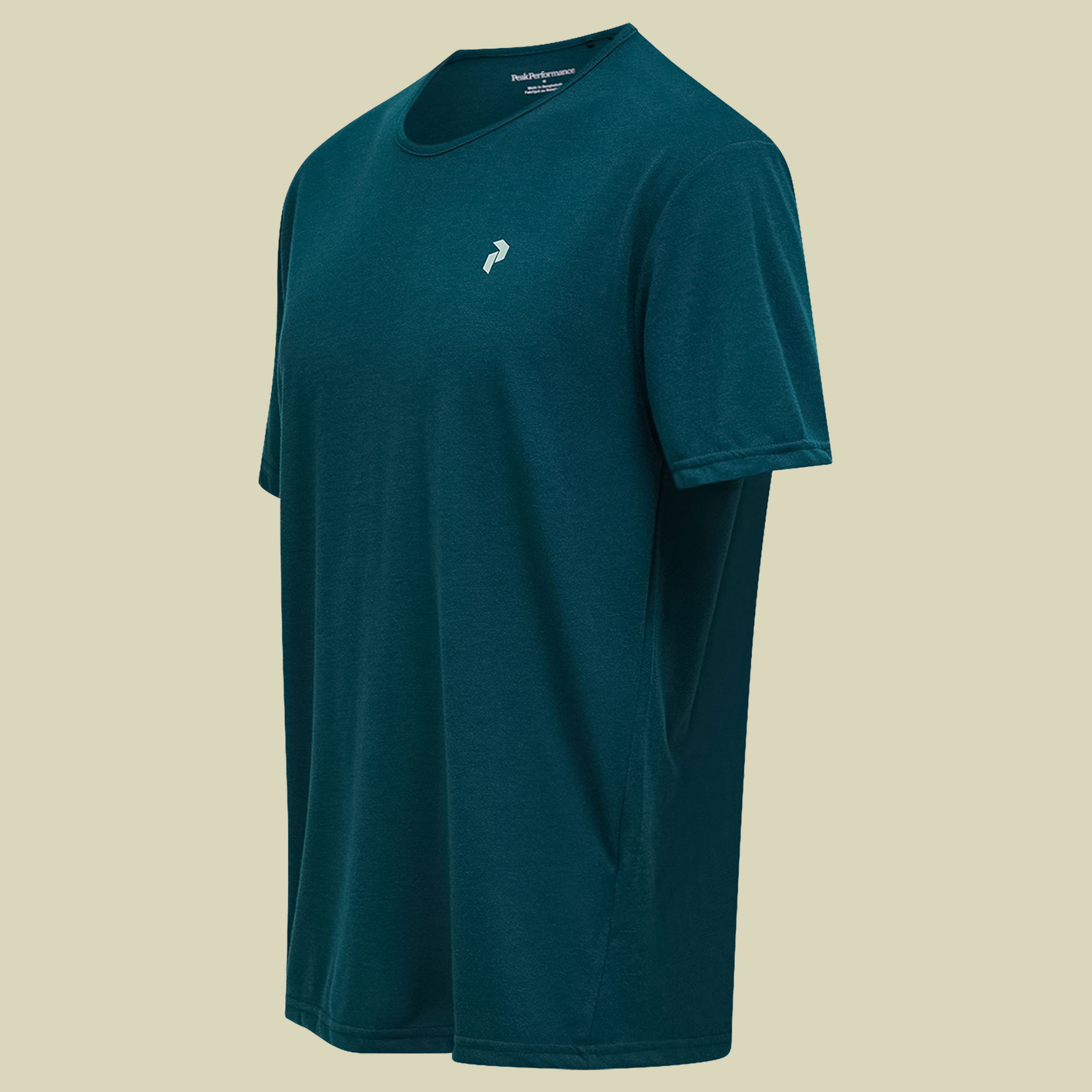 Wool Blend SS Tee Men L türkis - ponderosa pine