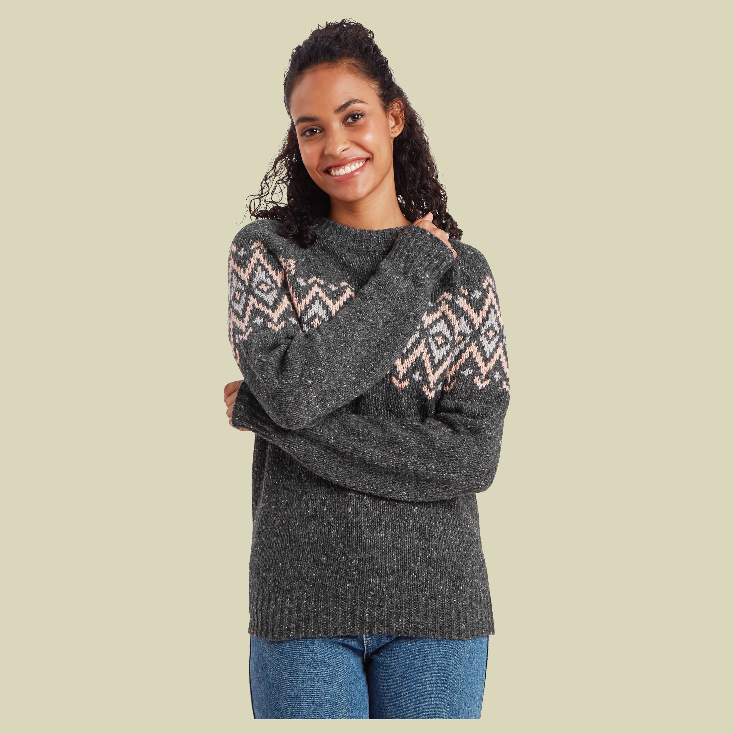 Dumji Crew Sweater Women grau XS - Farbe charcoal
