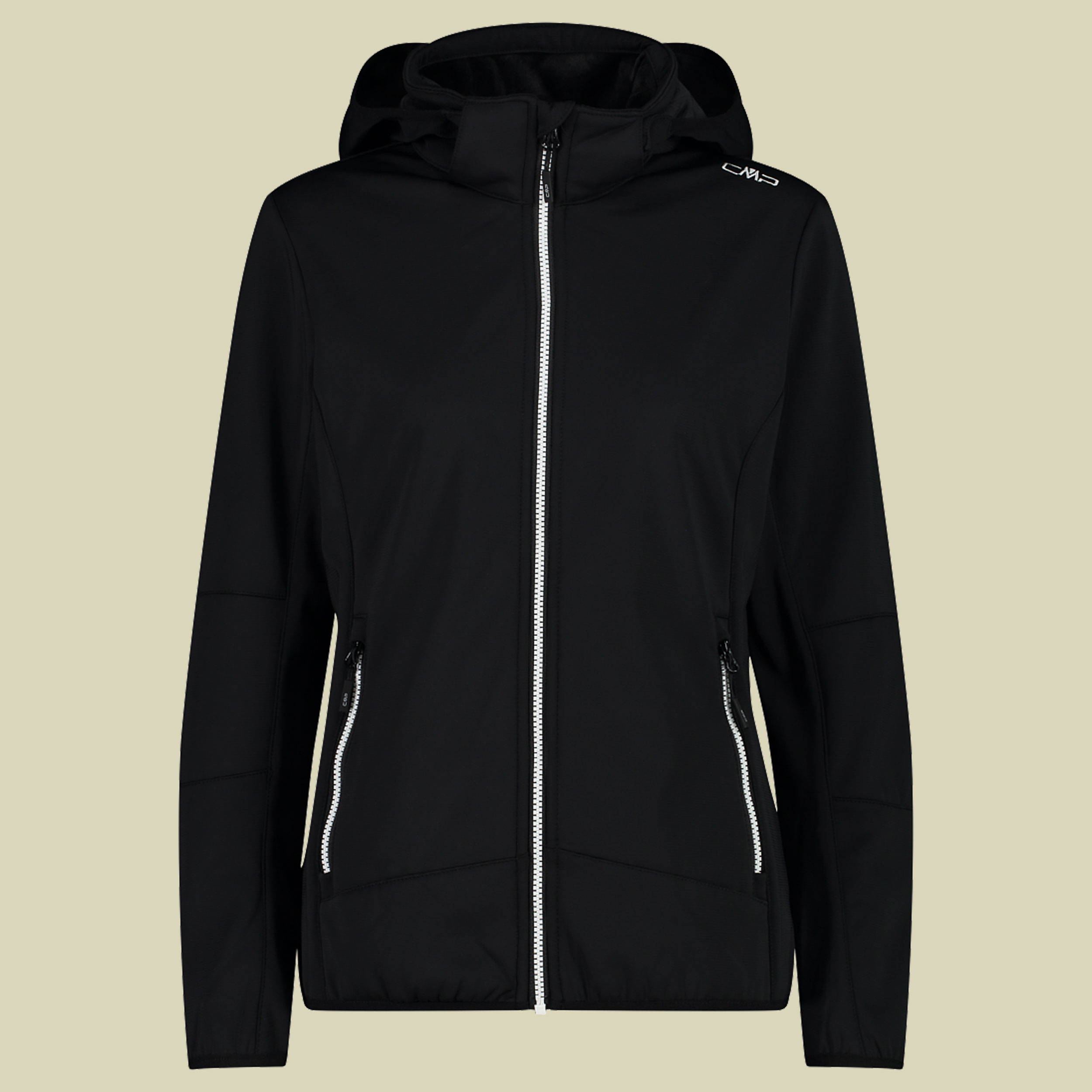 Woman Softshell Jacket Zip Hood 32A0456 Größe 44 Farbe black