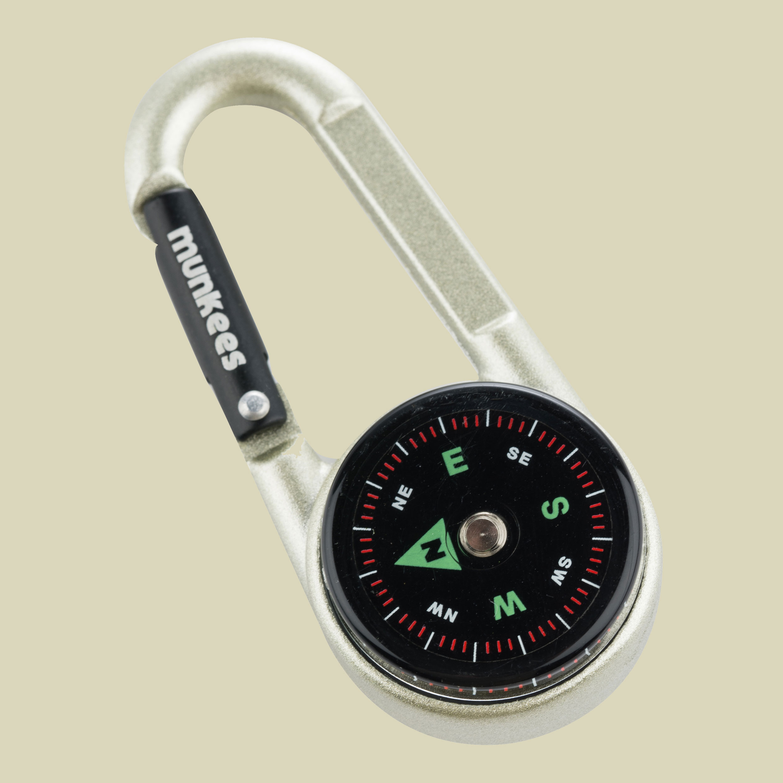 Karabiner Kompass mit Thermometer