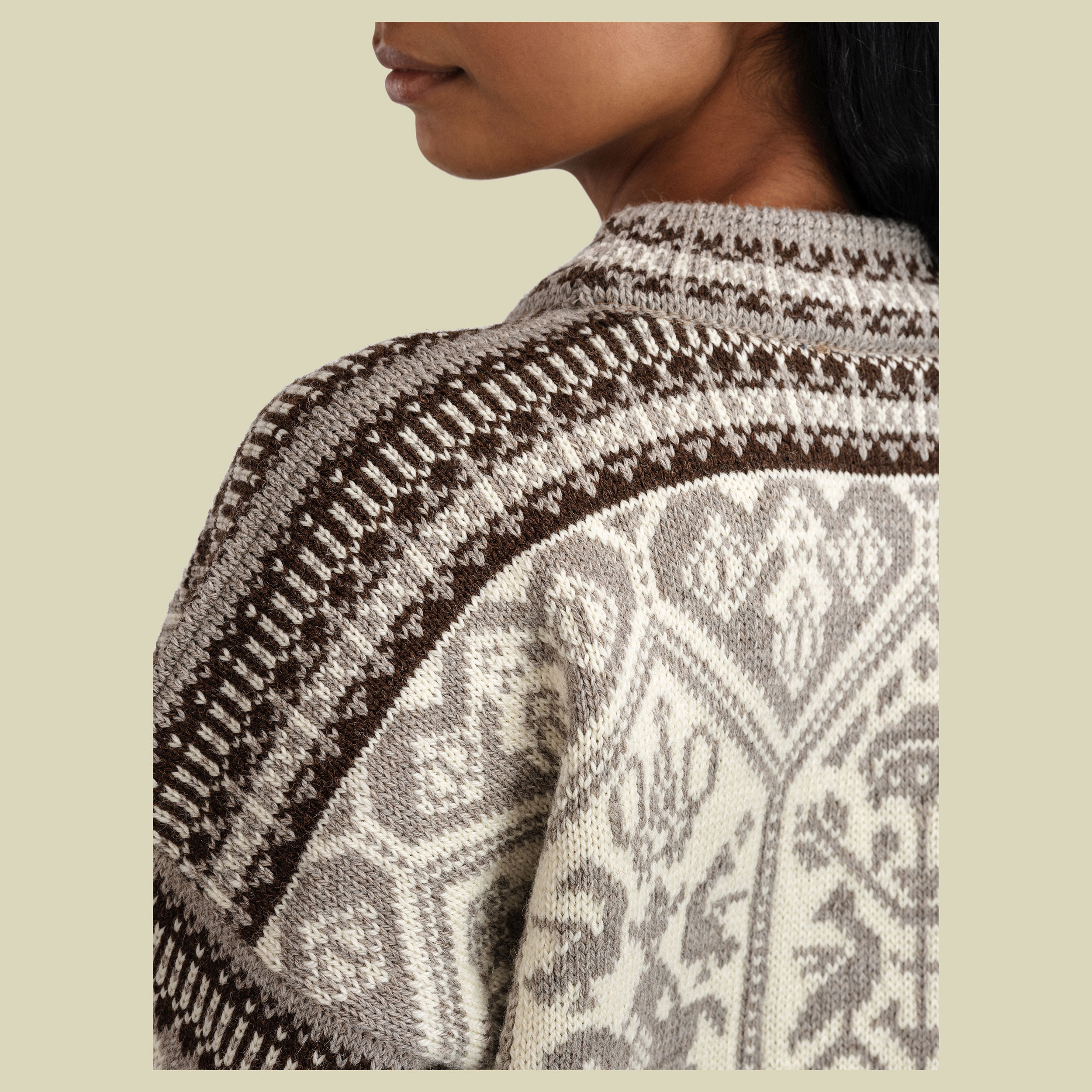 1994 Sweater Women beige S - vanilla sugar/natural white/coffee