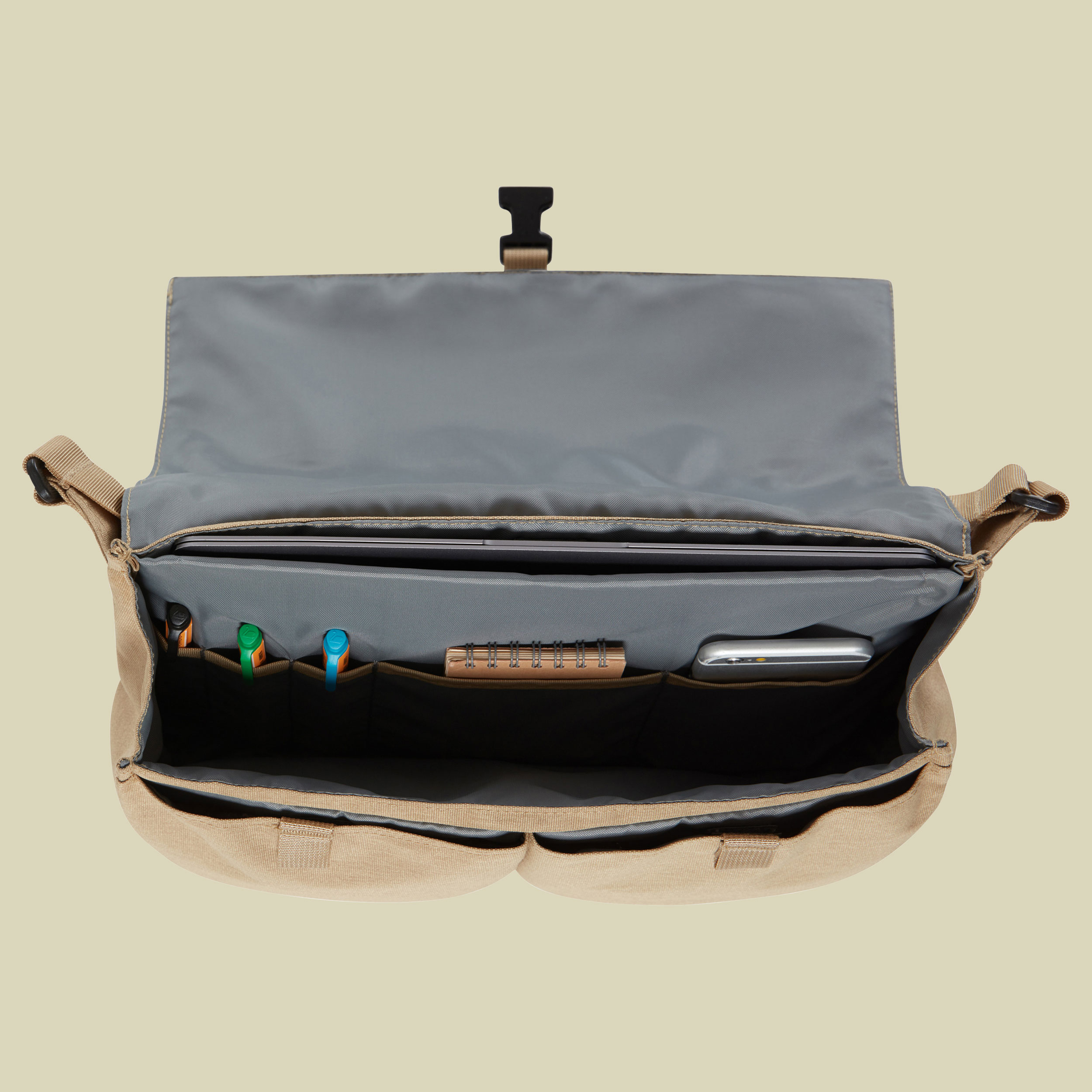 Berkeley Satchel Volumen 7 Farbe kelp tan dark heather/asphalt grey light heather