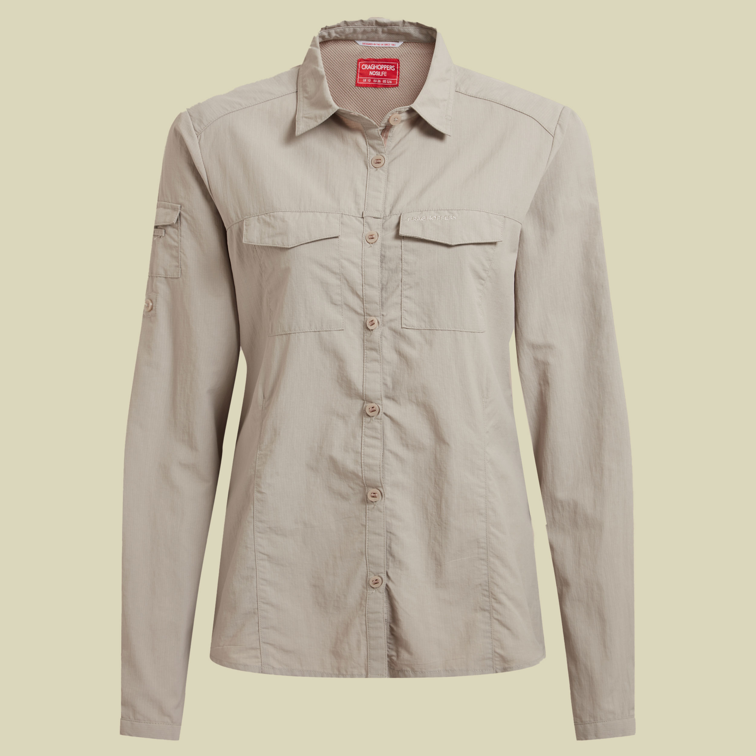 NosiLife Adventure Long Sleeved Shirt III Women 44 grau - soft mushroom (18)