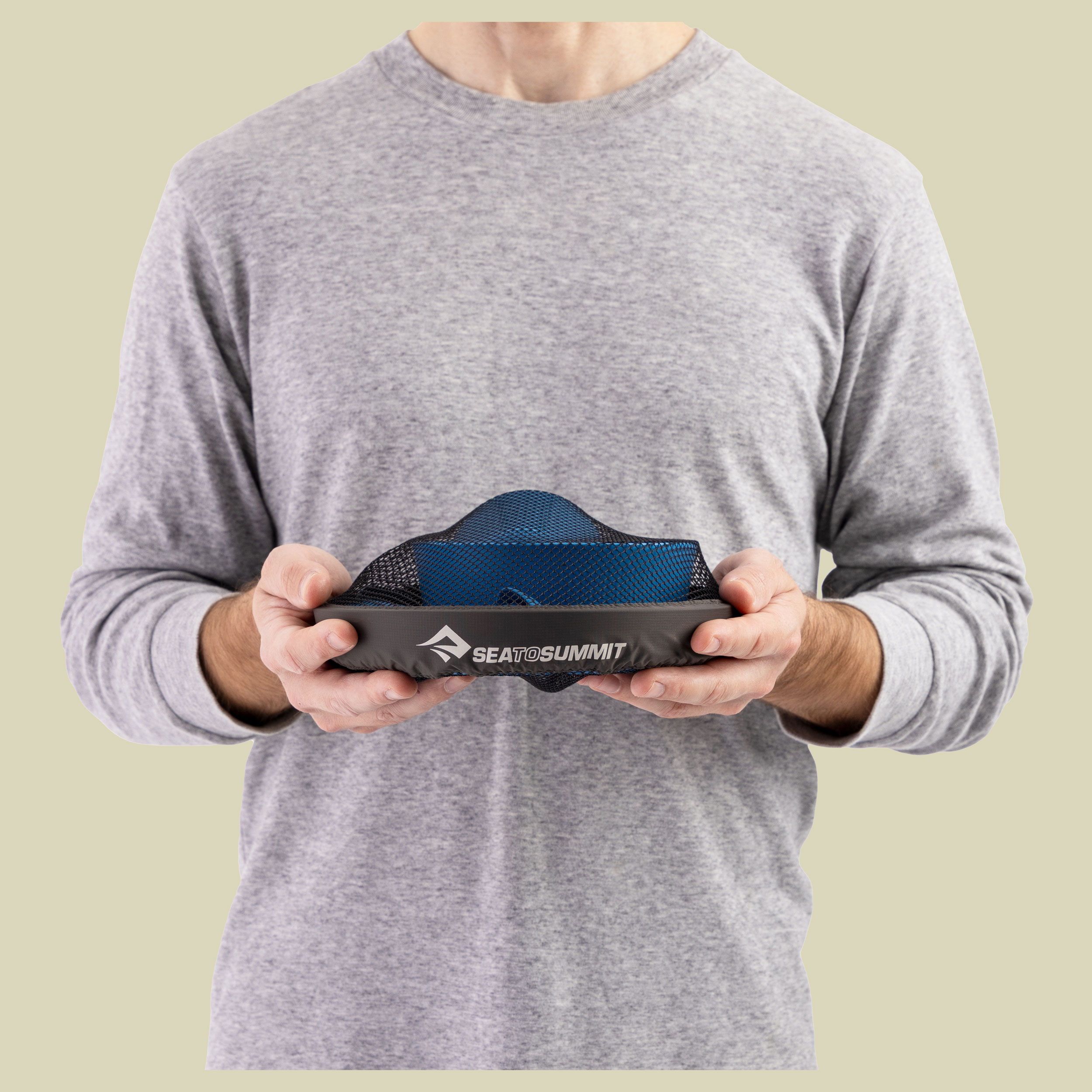 Camp Dinnerware Set w/Mesh Sack (6-teilig) blau