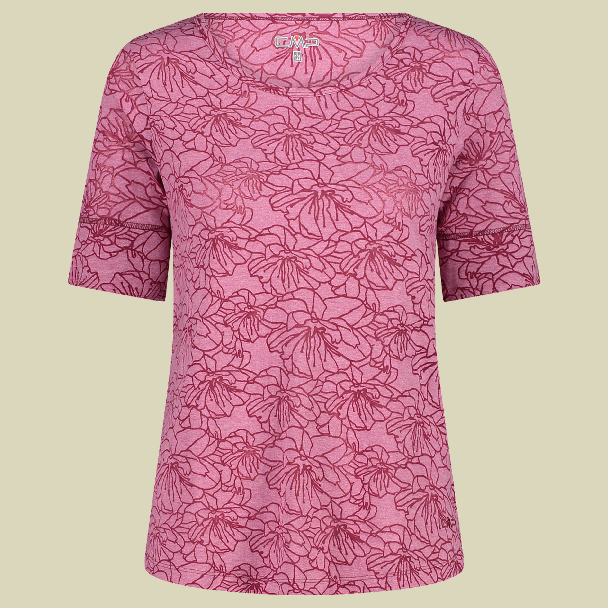 Woman T-Shirt Burn Out Jersey 32T6186 Größe 42 Farbe H820 geranium