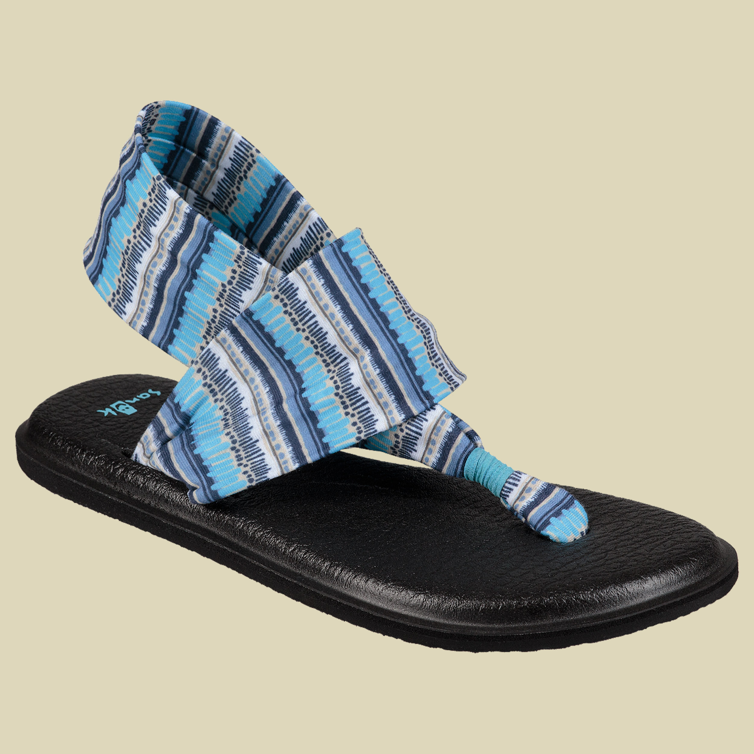 Yoga Sling 2 Prints Sandals Women Größe UK 4 Farbe blue topaz island stripe