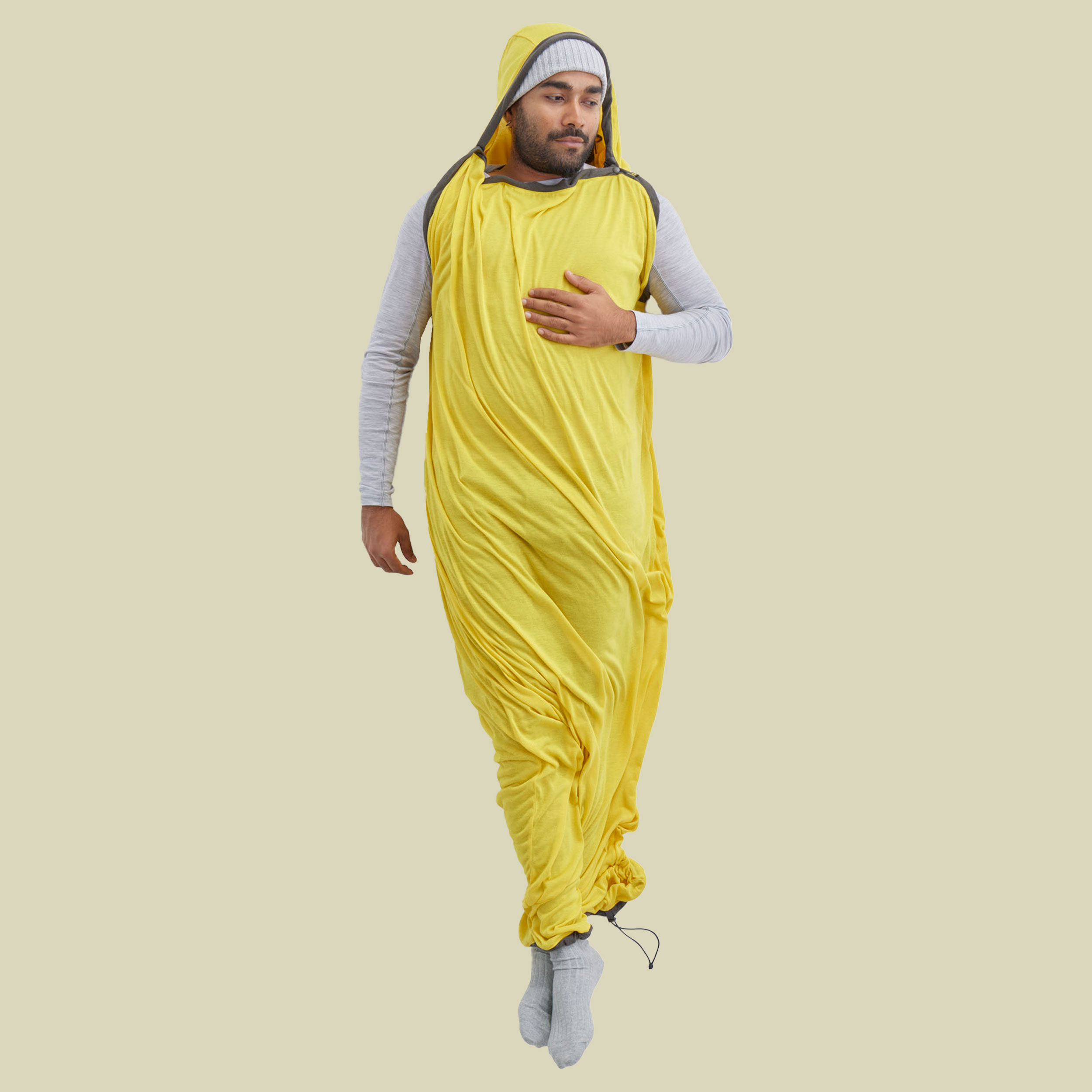 Reactor Sleeping Bag Liner - Mummy w/ Drawcord Standard gelb - sulfur yellow