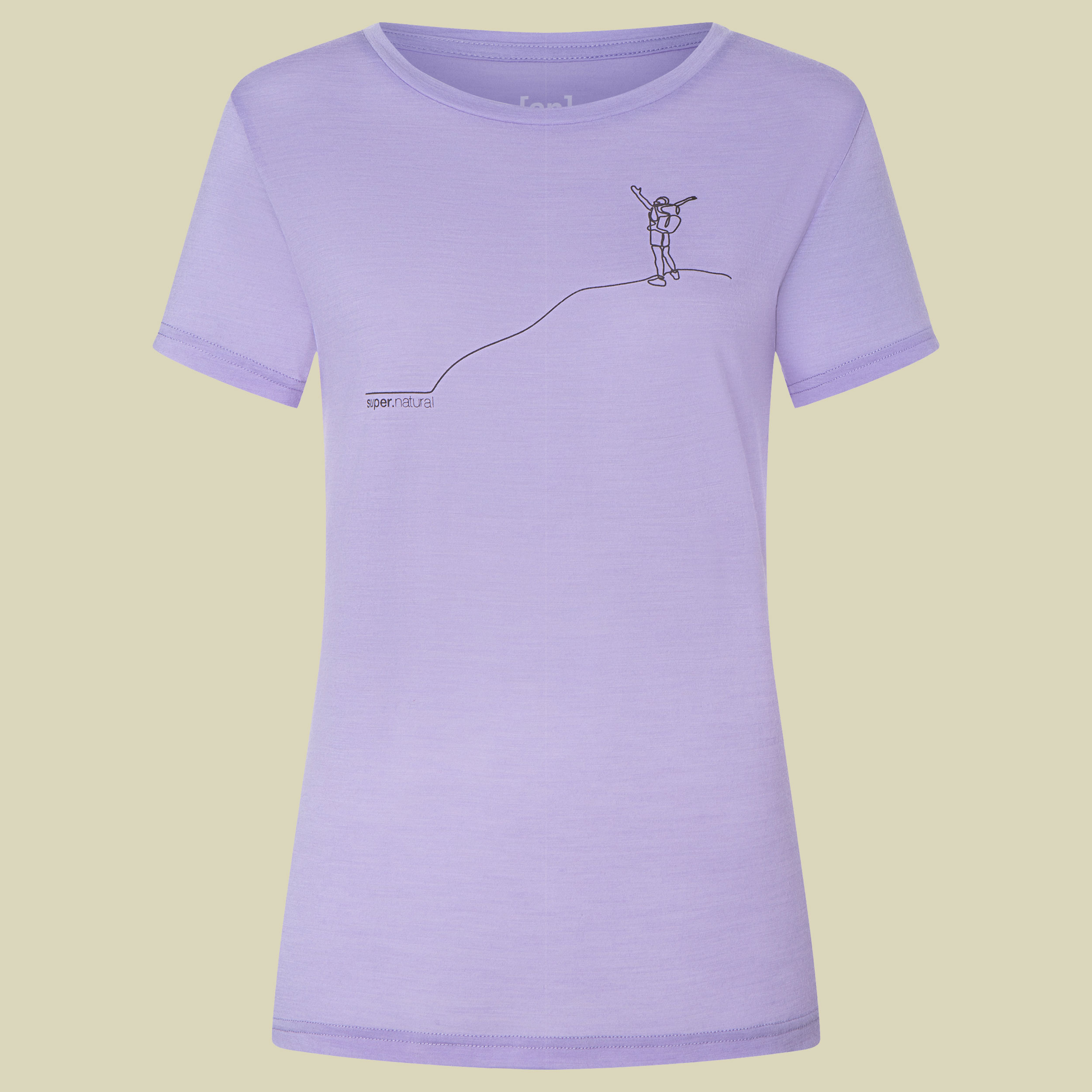 Gipfelglück Tee Women Größe S Farbe lavender/stone grey