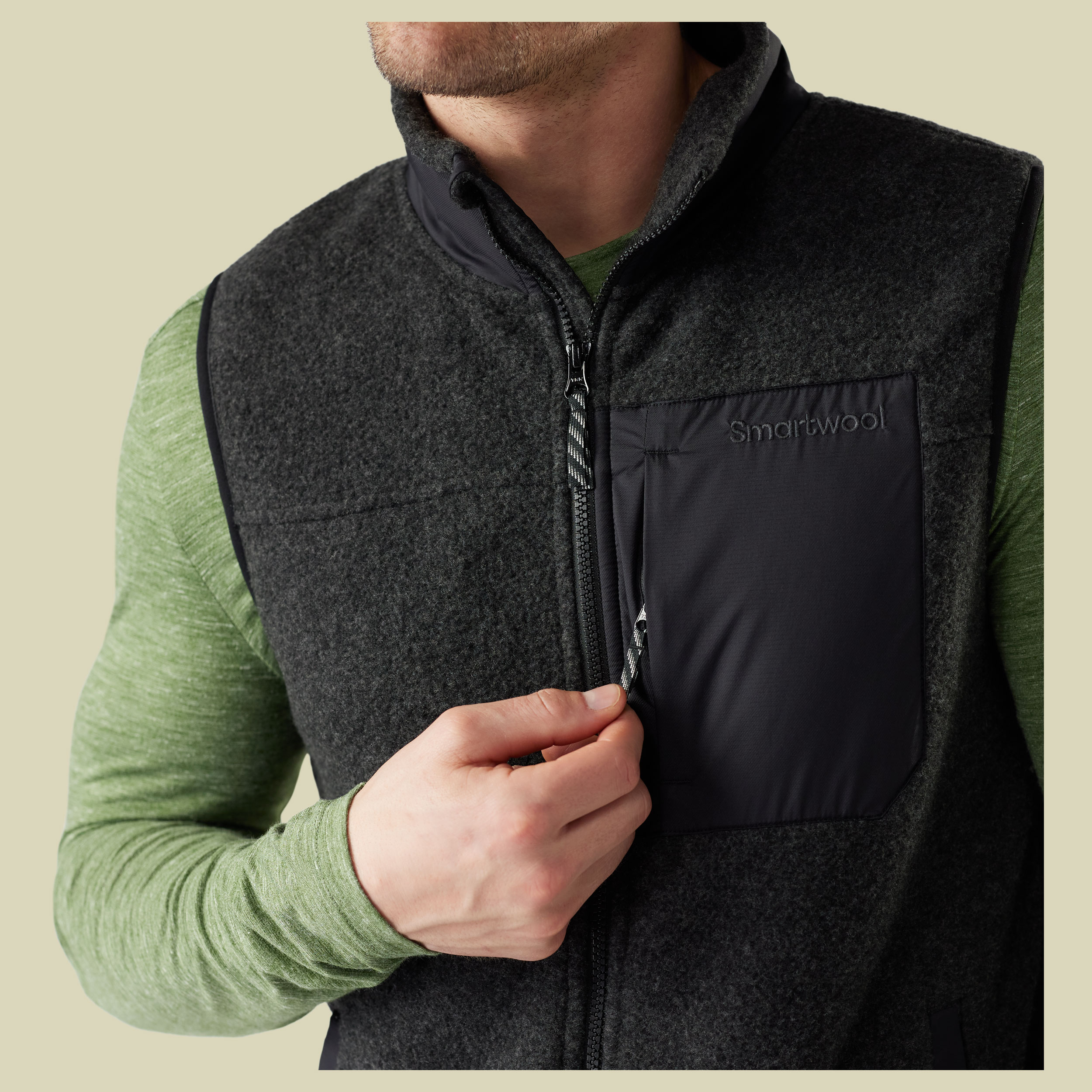 Second Cut Fleece Vest Men XXL grau - charcoal