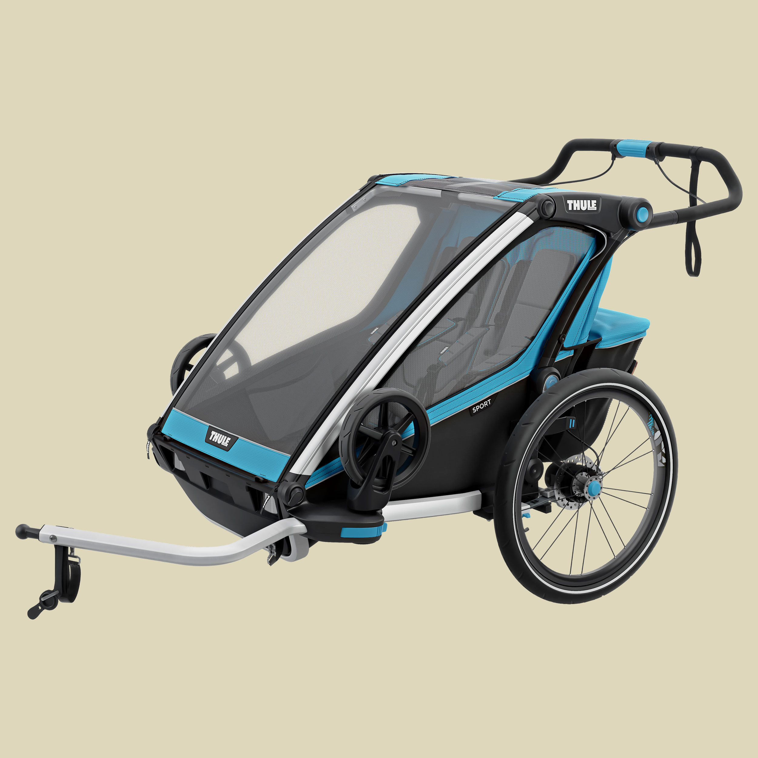 Chariot Sport 2 mit StVZO-Beleuchtung Farbe thule blue/black