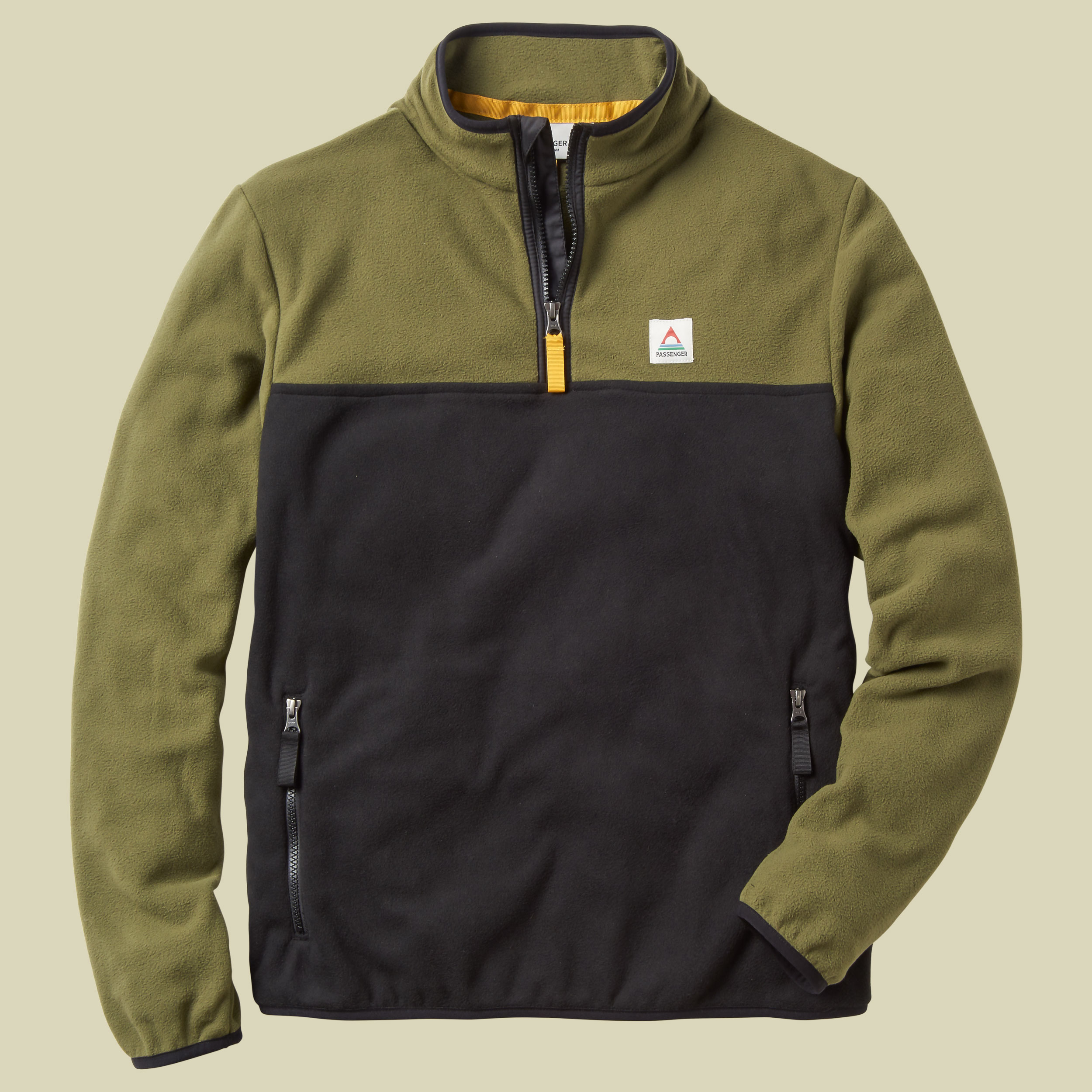 Set Off Recycled Polar 1/4 Zip Fleece Men XL grün - khaki