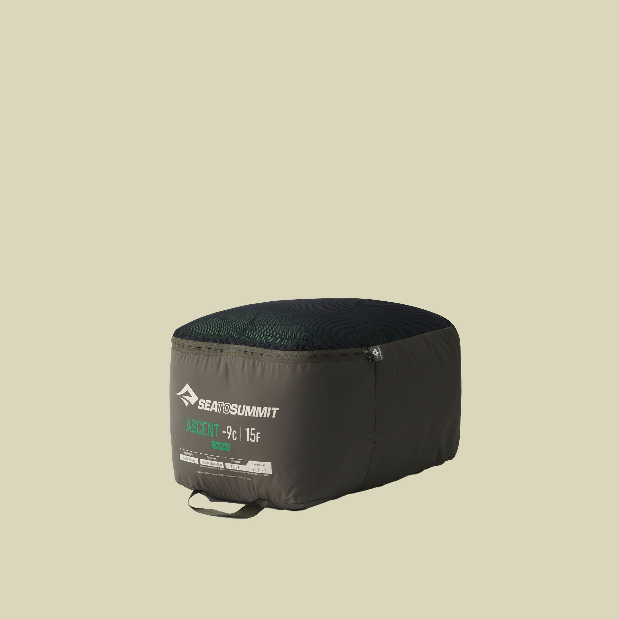 Ascent Down Sleeping Bag -9C grün regular 185 cm - Farbe rain forest