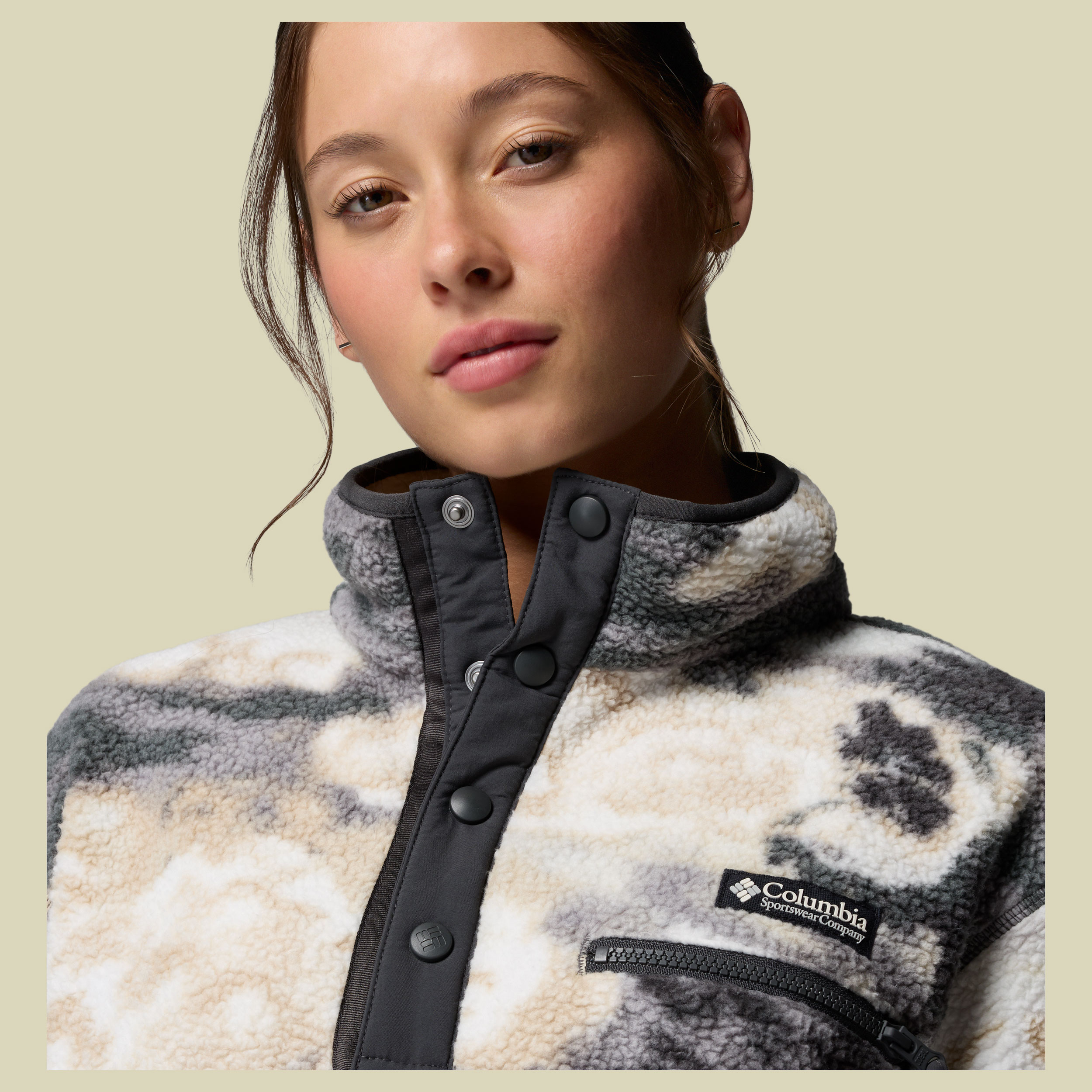 Helvetia II Printed Cropped Half Snap Women XS mehrfarbig grau - shark,dreaming