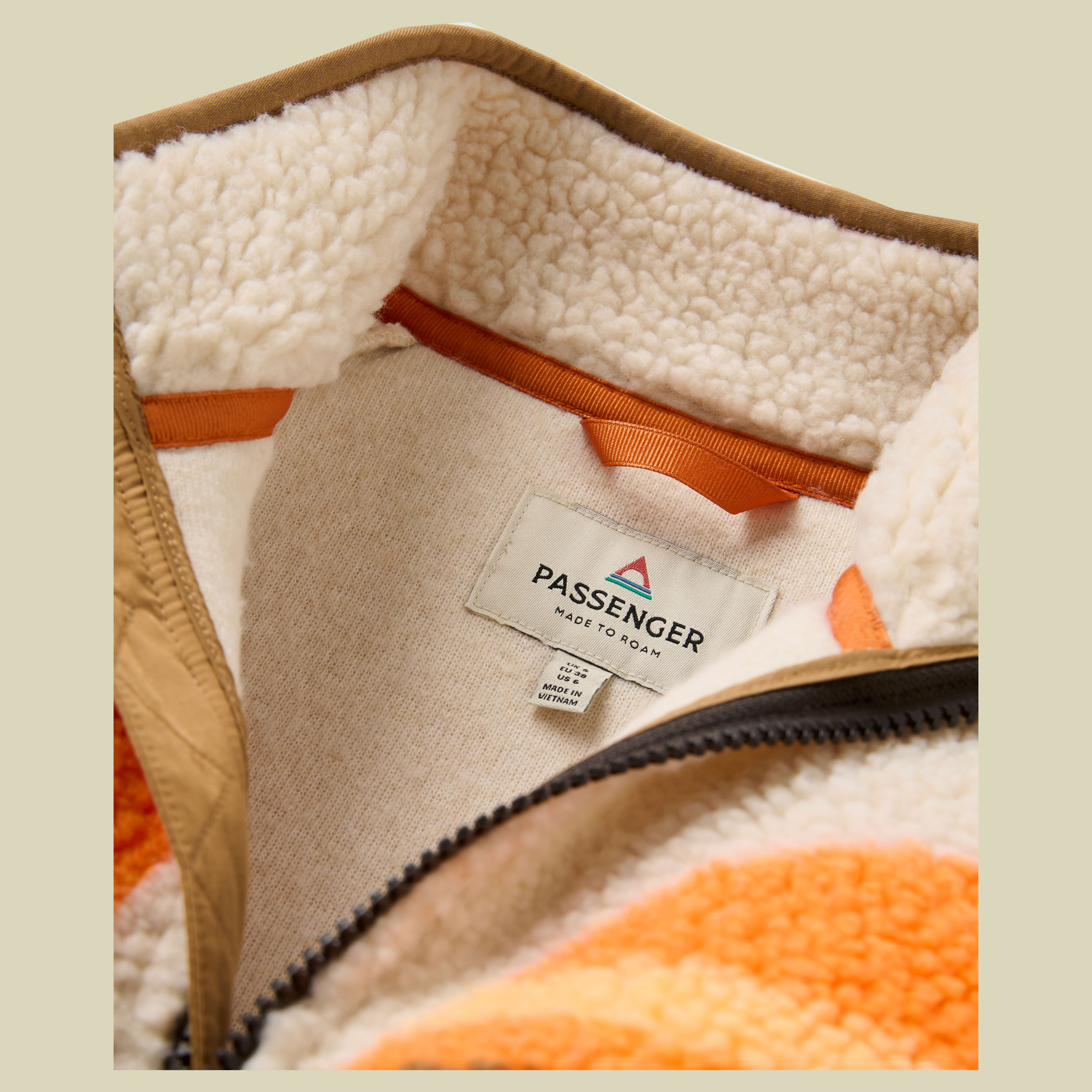 Fairbanks 2.0 Sherpa-Fleece Women XS orange - mountain sunset multi