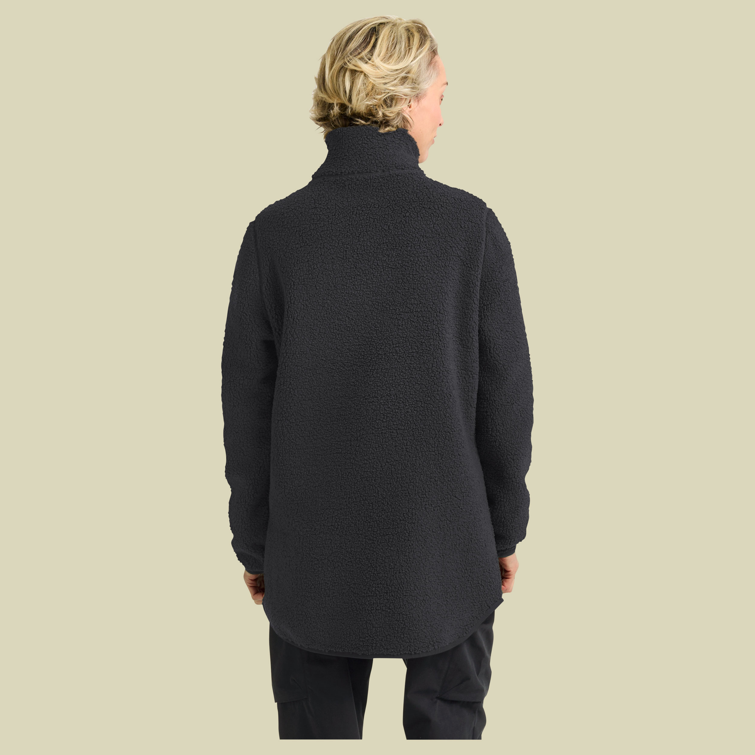 High Curl Coat Women XXL schwarz - black