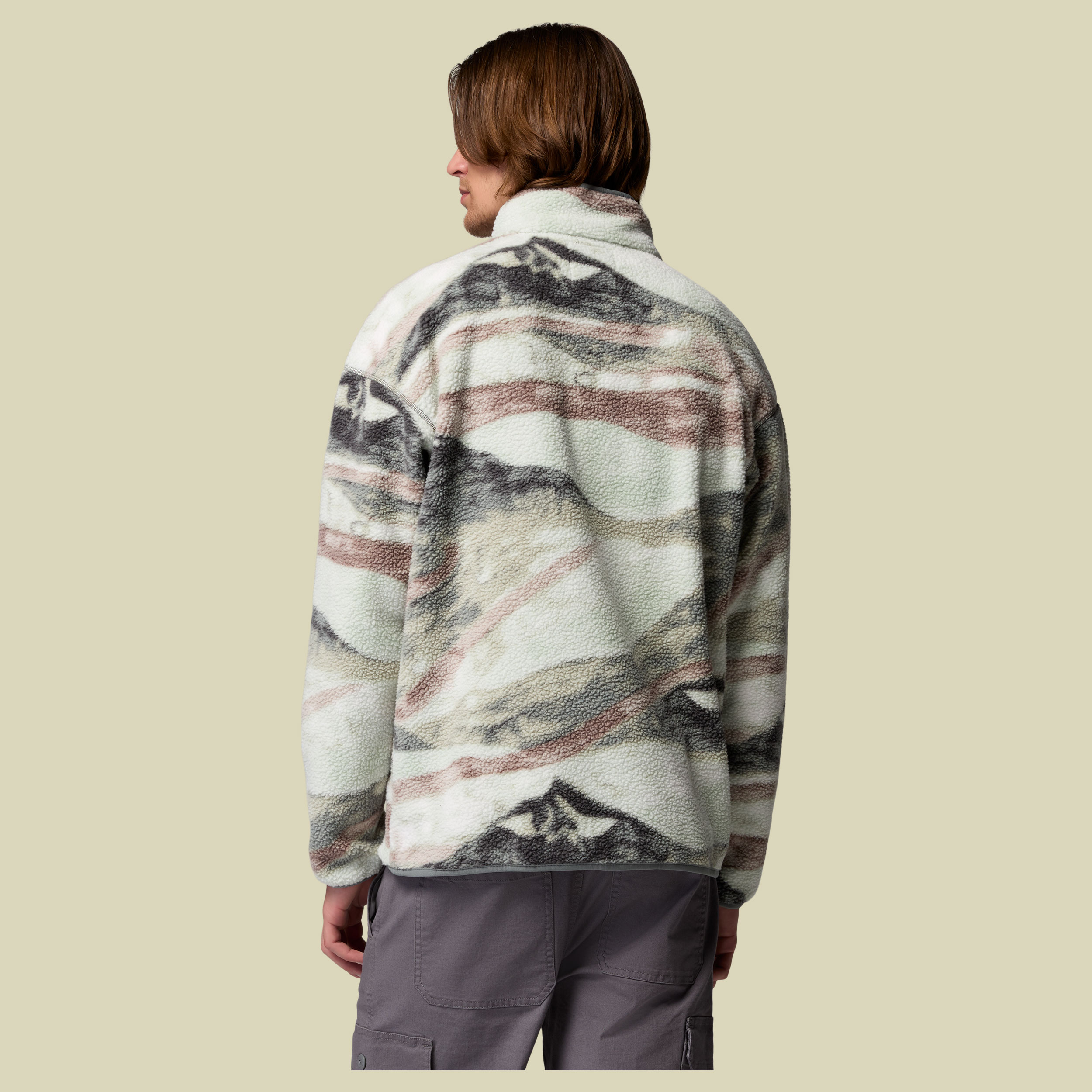 Helvetia II Printed Half Snap Fleece Men XL grün2 - sedona sage summits