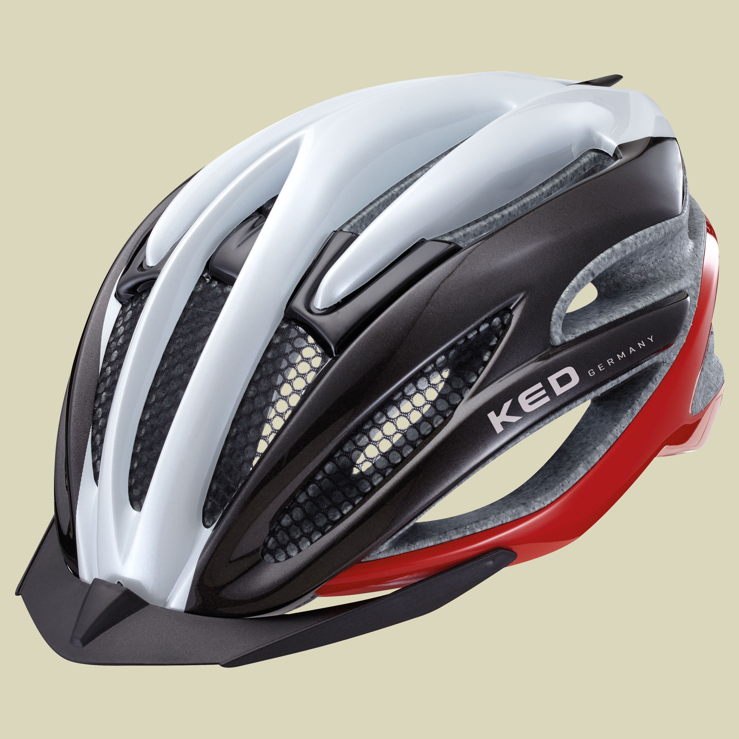Wayron Visor Kopfumfang M 55-59 cm Farbe white black red
