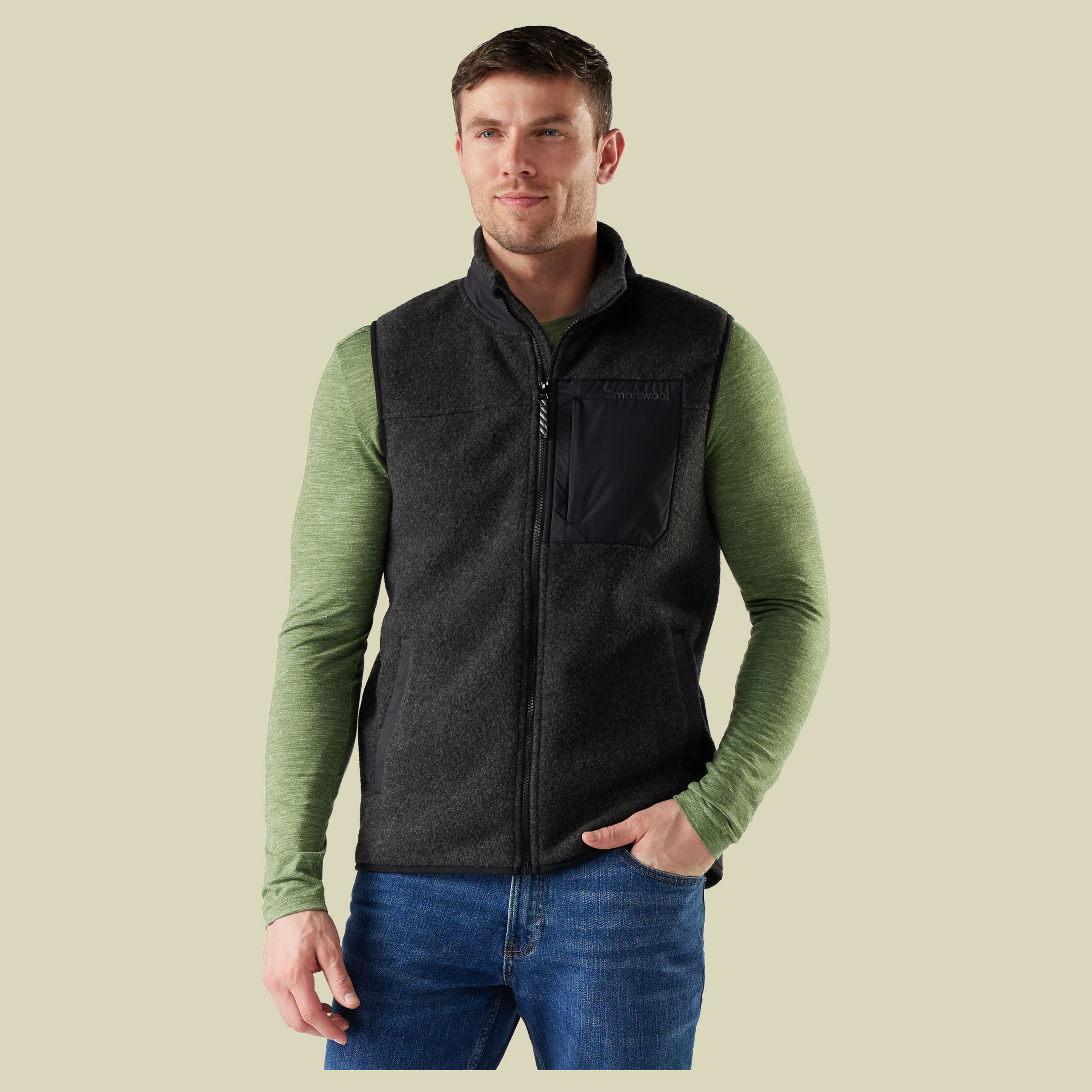 Second Cut Fleece Vest Men XXL grau - charcoal