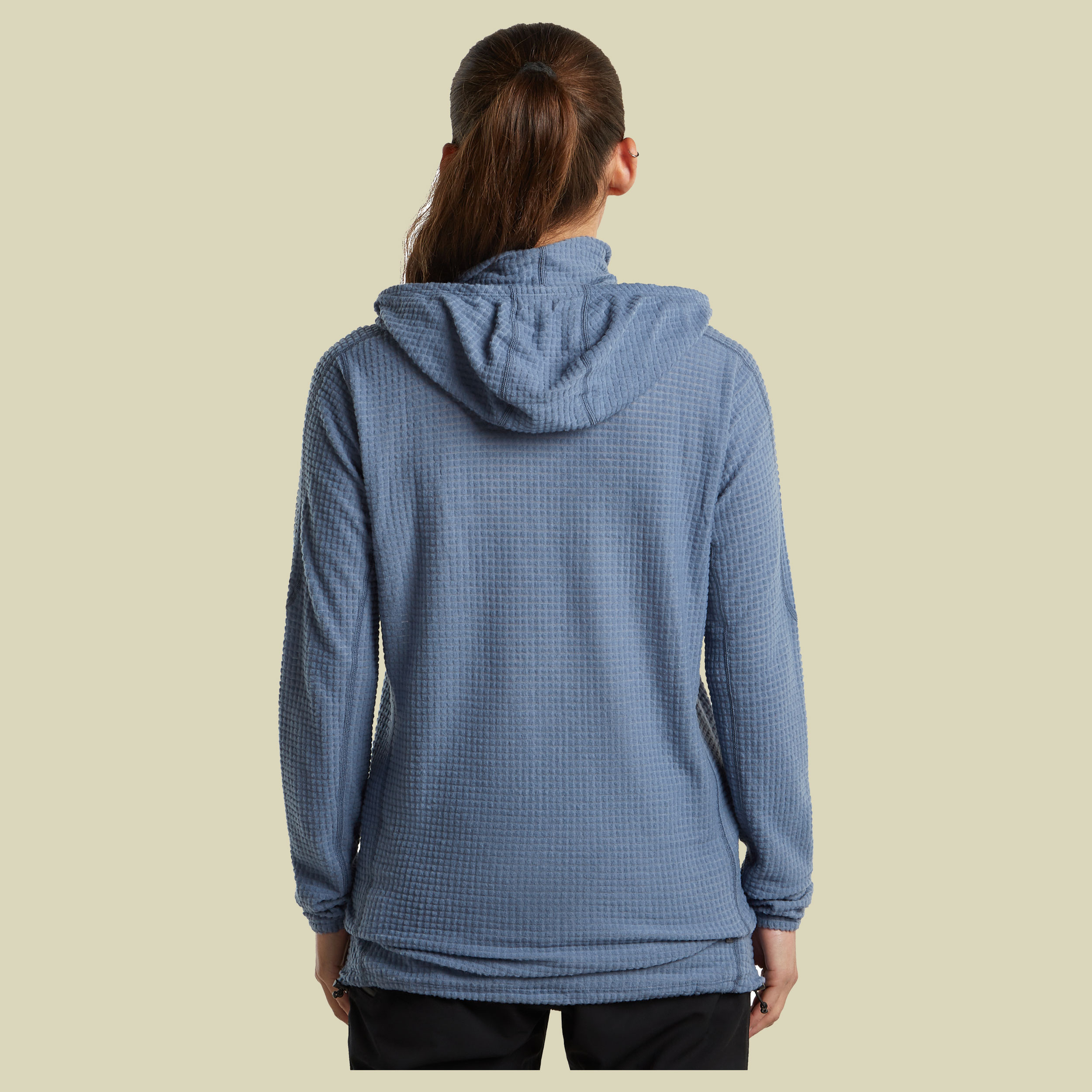 Merino 400 RealFleece Grid Blackridge Pull Hood Women XL blau - dawn