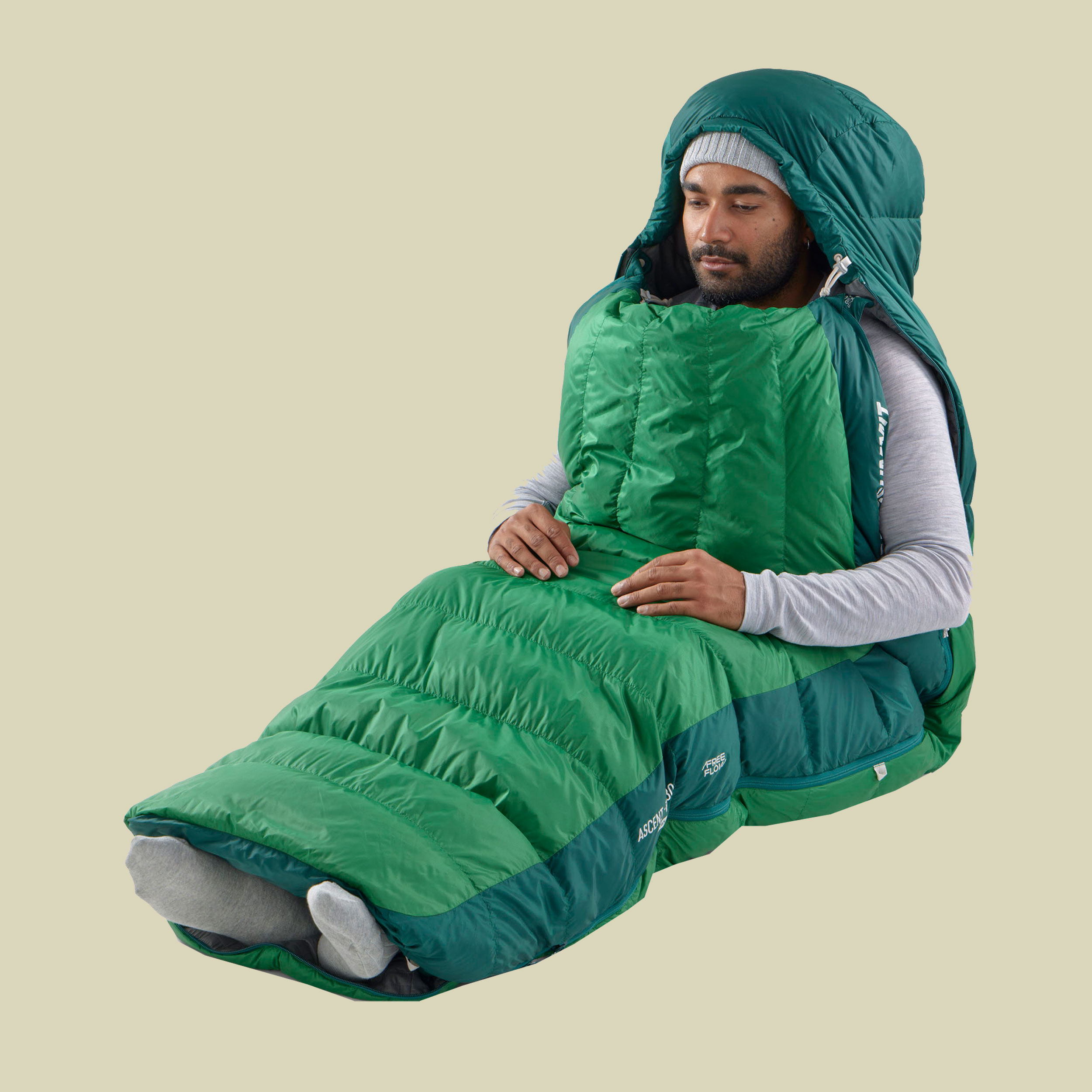 Ascent Down Sleeping Bag -1C grün regular 185 cm - Farbe rain forest