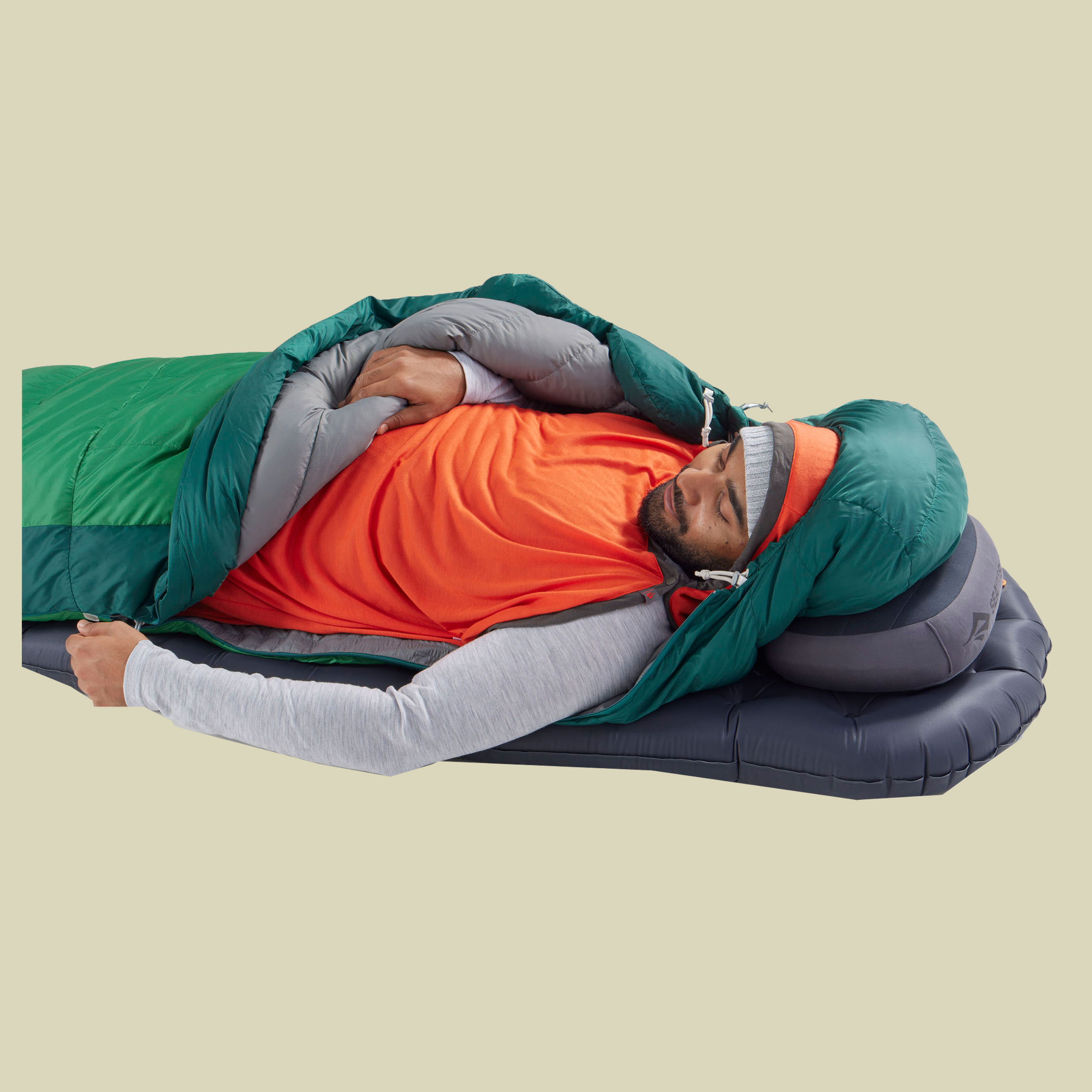 Ascent Down Sleeping Bag -1C grün regular 185 cm - Farbe rain forest