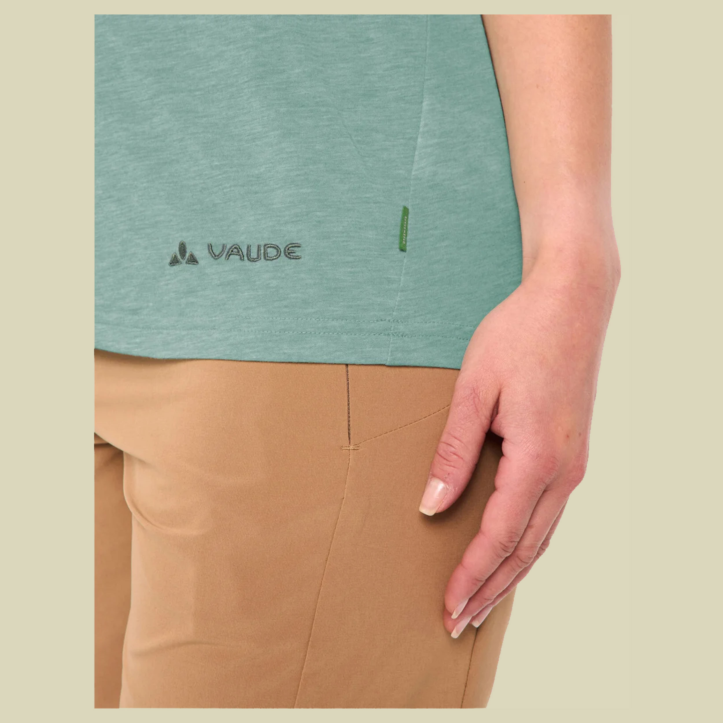 Skomer Print T-Shirt III Women 44 grün - dusty fern