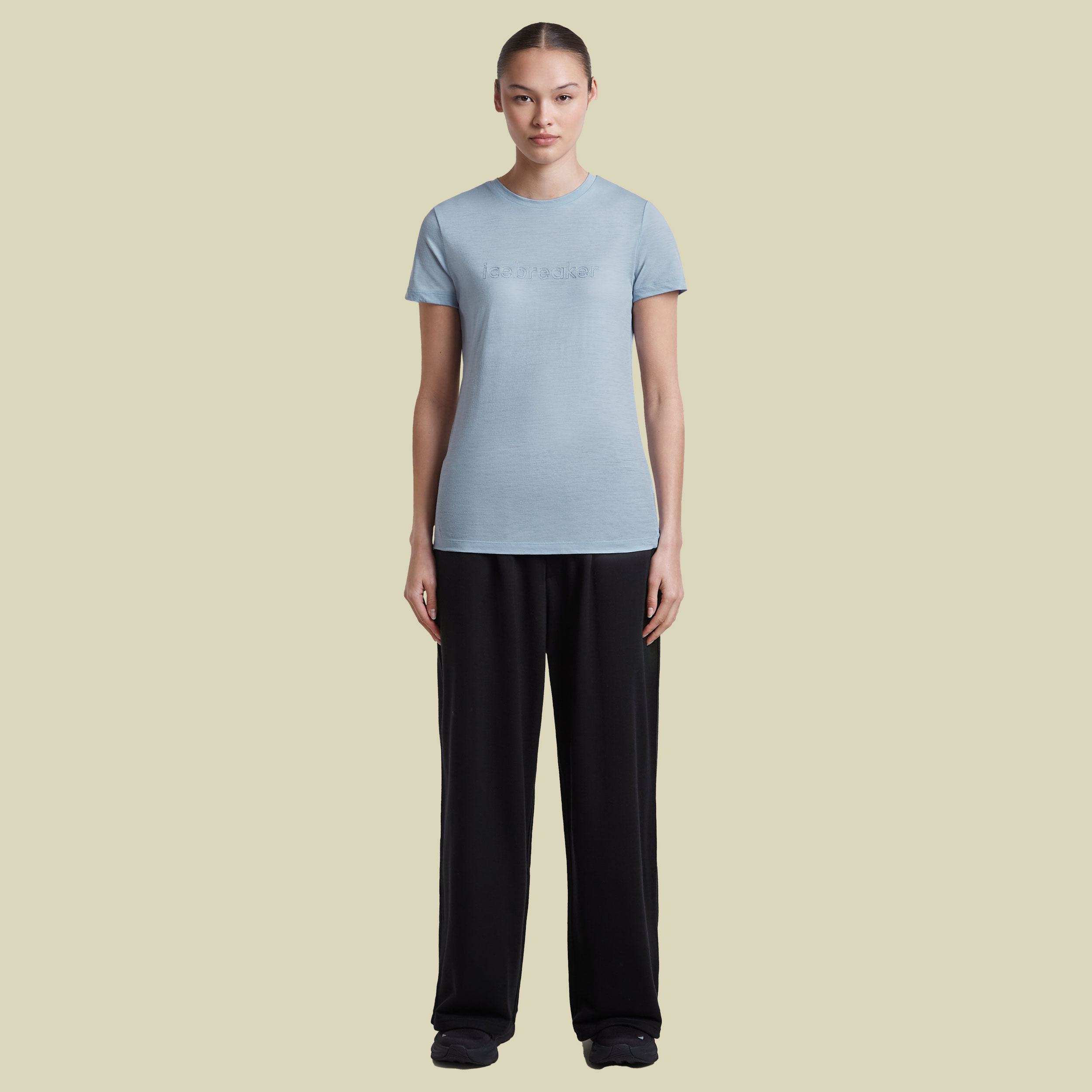 Merino 150 Tech Lite SS Tee IB Stitchline Women XL grau - zinc blue