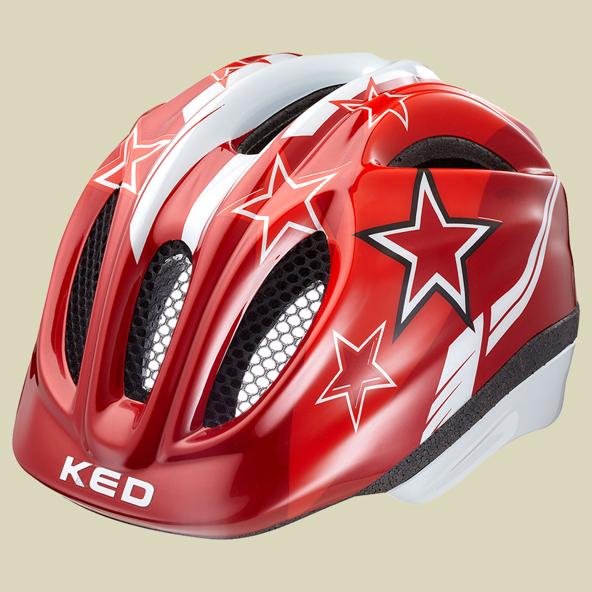 Meggy Kopfumfang S/M 49-55 cm Farbe red stars