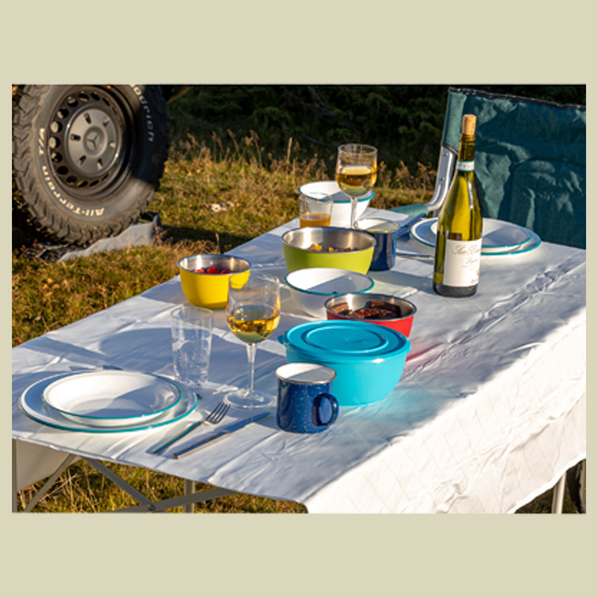 Emaille Tasse 360 ml blau