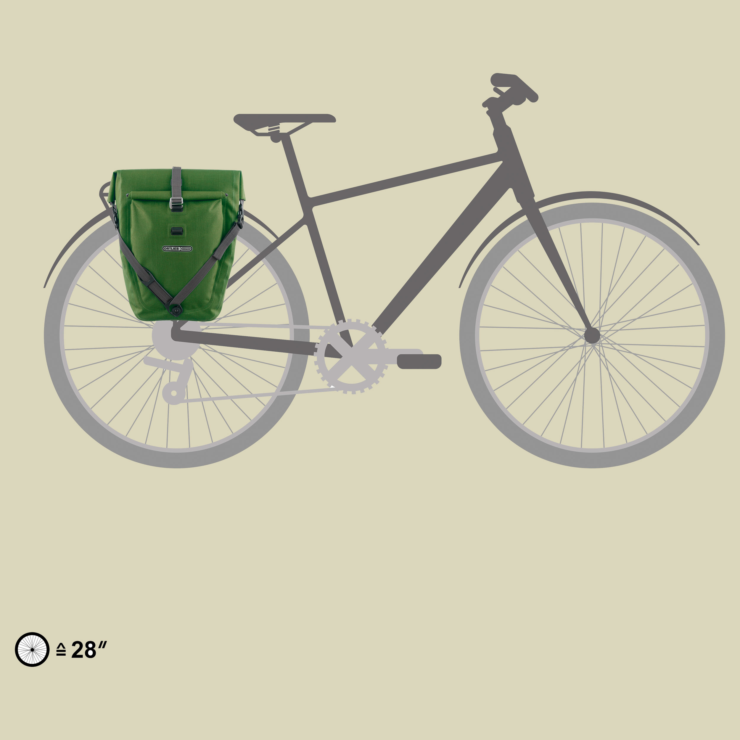 Back-Roller Plus (Einzeltasche) one size grün - moss green